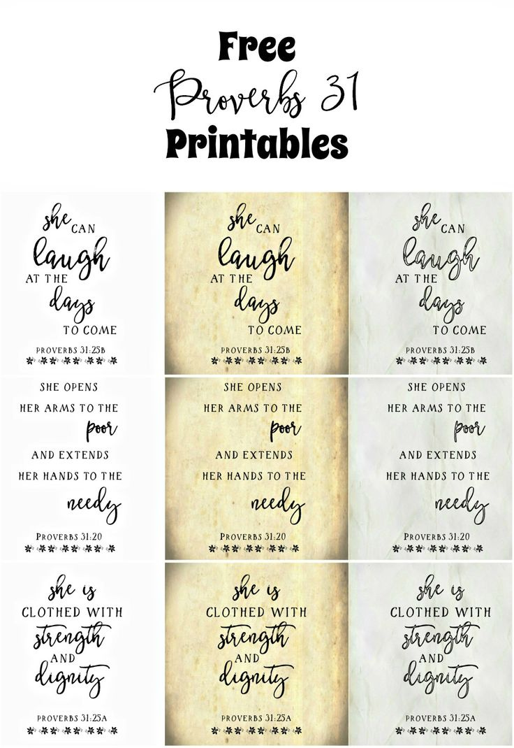 Free Proverbs 31 Printables intended for Proverbs 31 Free Printable