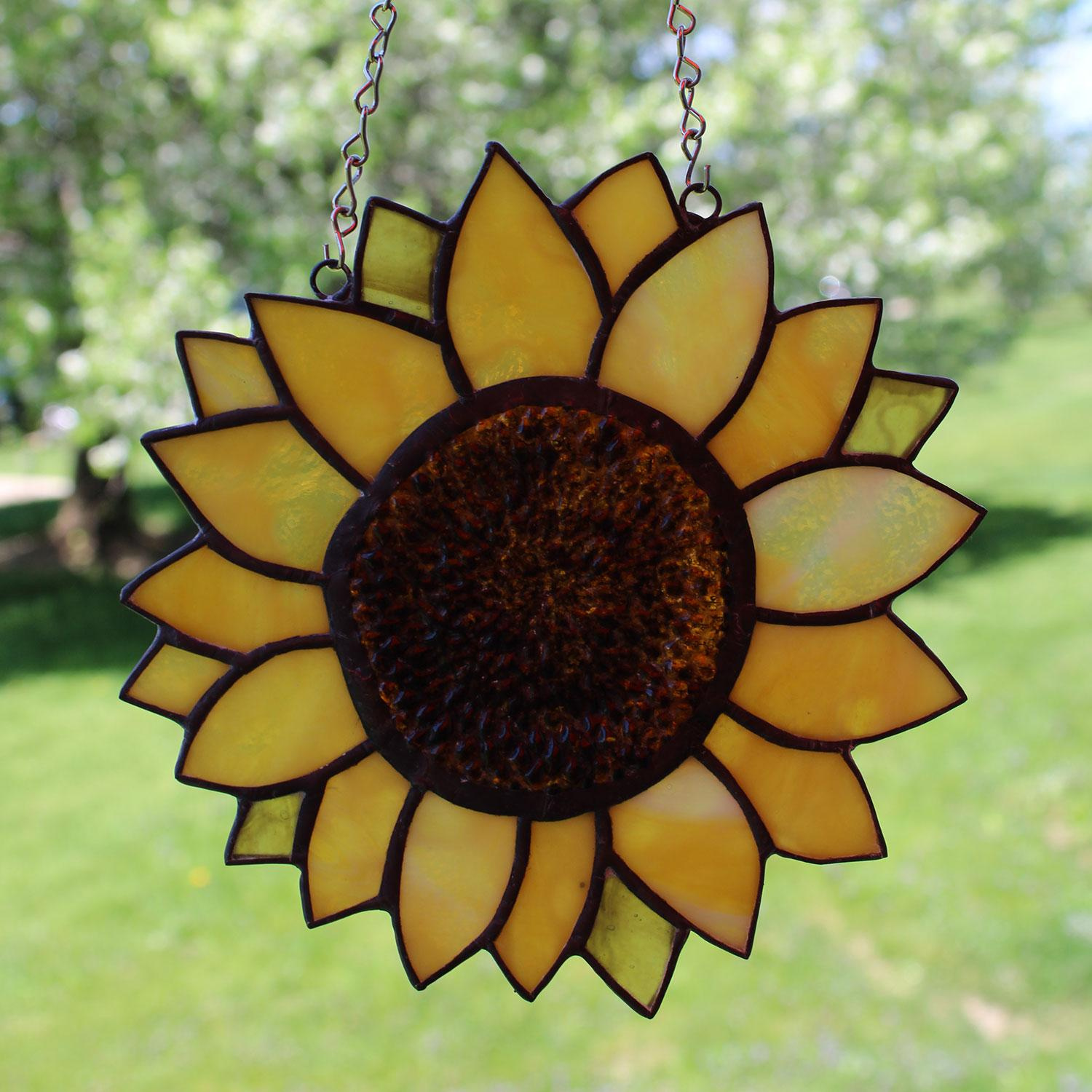 Free Sunflower Pattern | More Delphi Glass with regard to Free Printable Stained Glass Patterns Sunflower