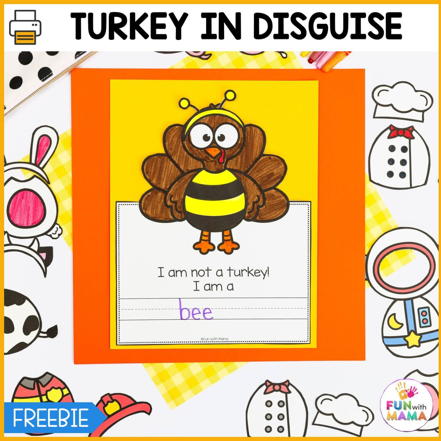 Free Turkey In Disguise Project Template inside Turkey Disguise Project Free Printable