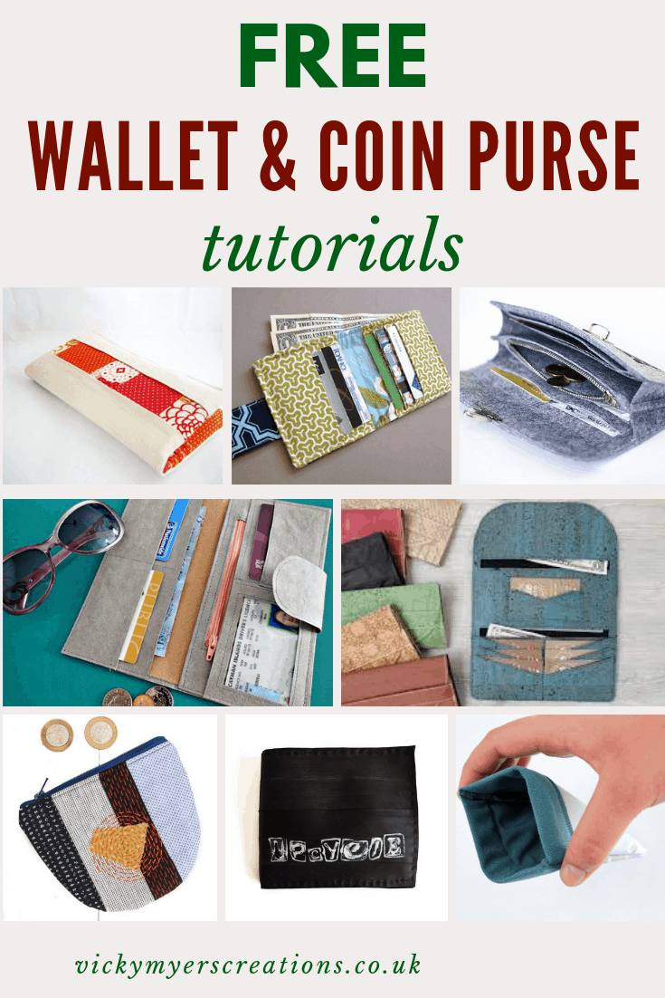 Free Wallet &amp;amp; Coin Purse Tutorials · Vickymyerscreations within Printable Wallet Pattern Free