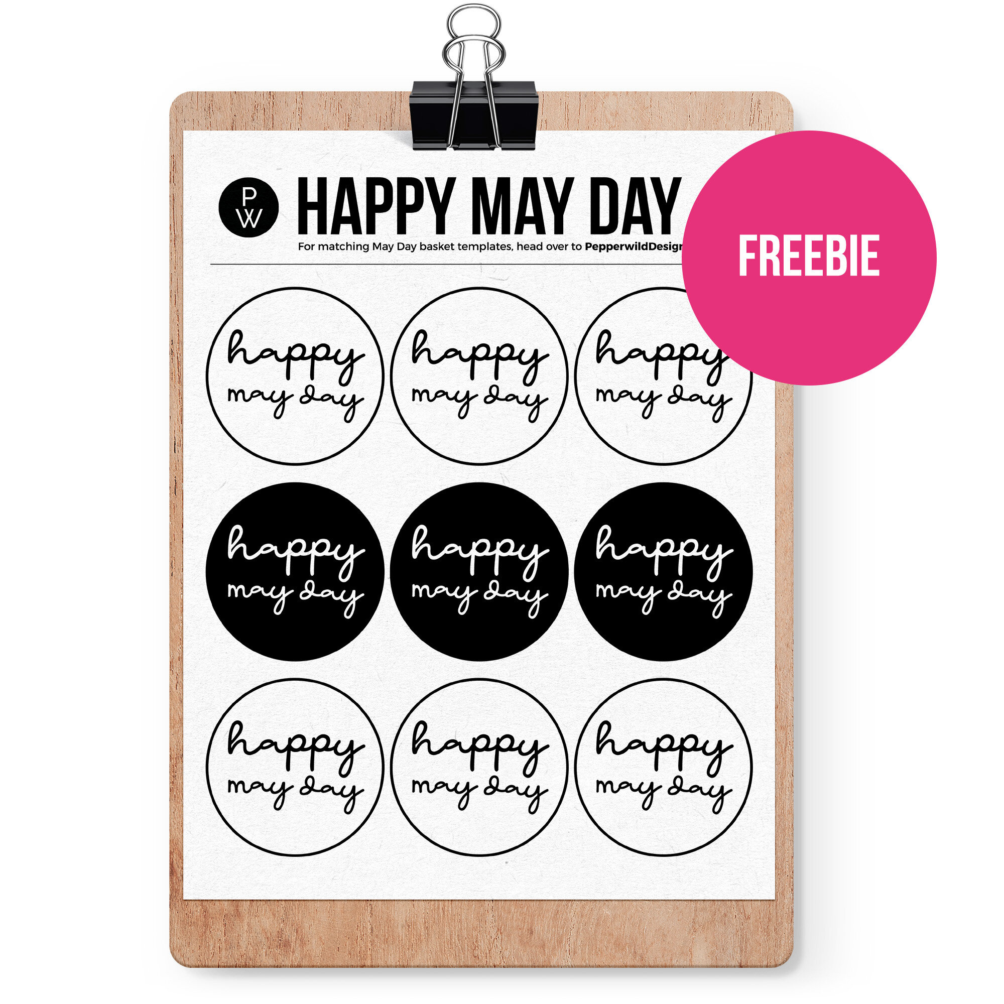 Freebie* Printable May Day Gift Tags | Pepperwild regarding Free Printable May Day Tags