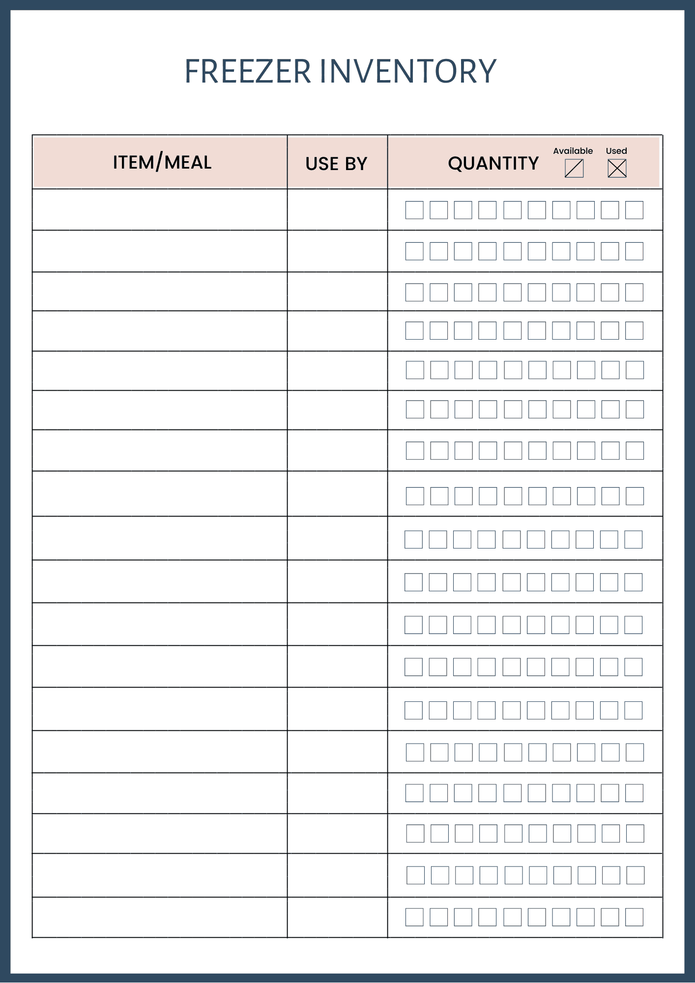 Freezer Inventory List Printable - Thermomix Diva in Free Printable Freezer Inventory Sheet