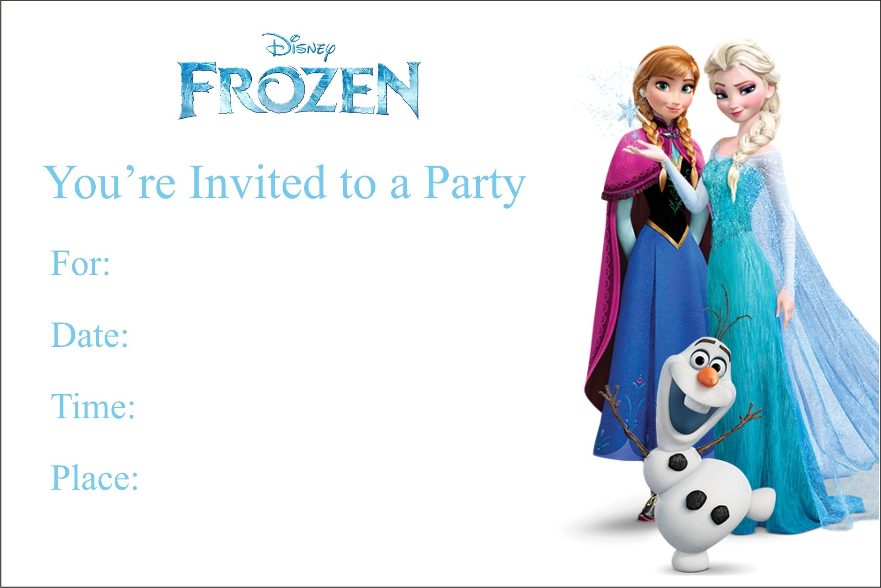 Frozen Free Printable Birthday Party Invitation Personalized Party with Free Frozen Birthday Invitation Printables