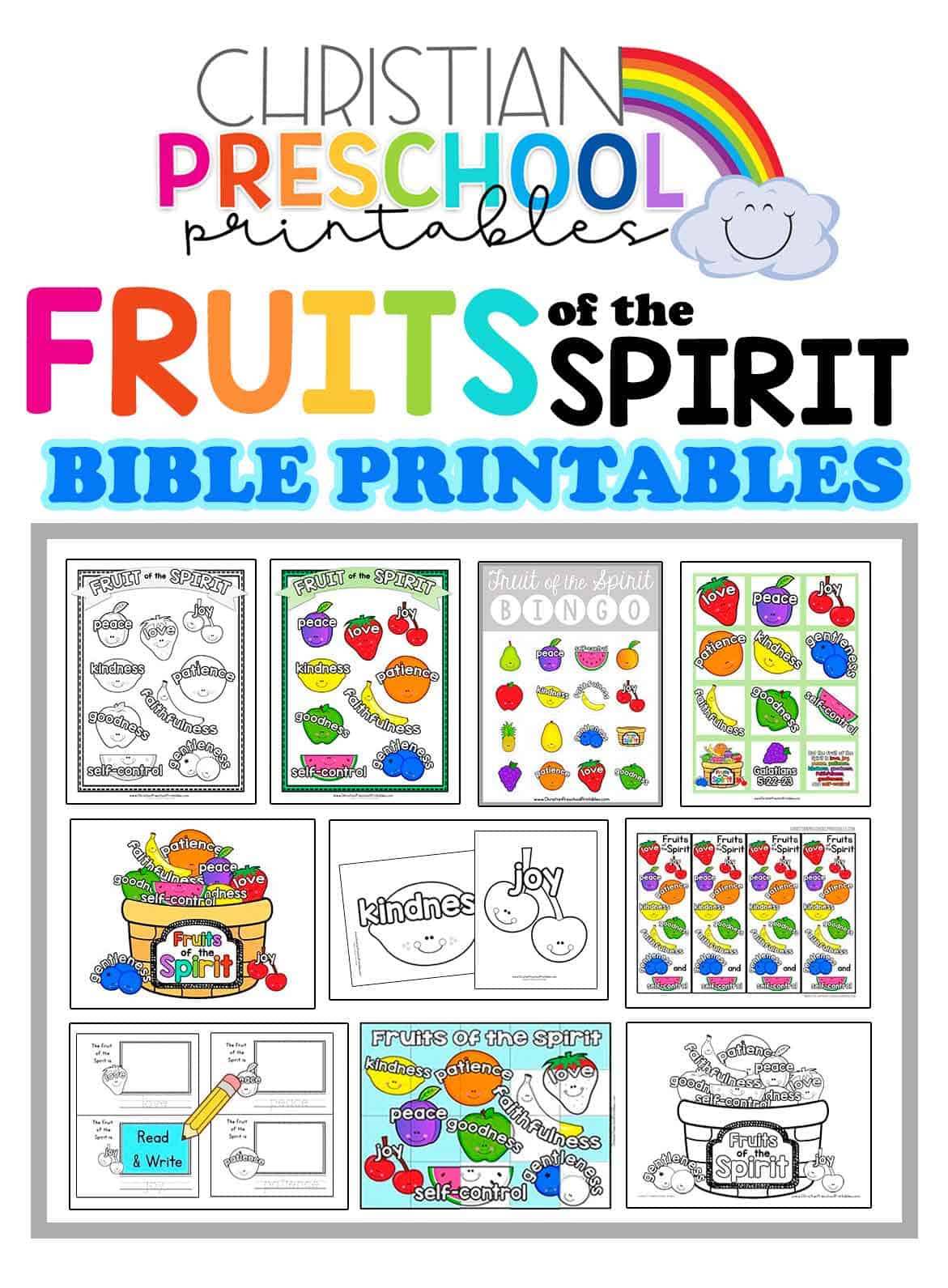 Fruit Of The Spirit Printables - Christian Preschool Printables for Fruit of the Spirit Printables Free