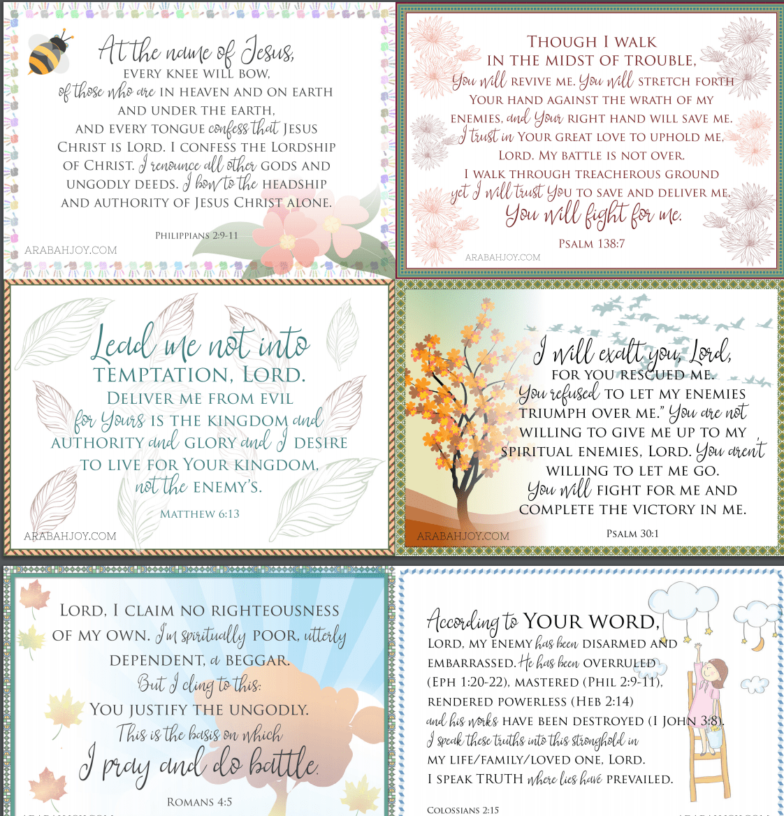 Get These Free Prayer Cards For Your War Room - Arabah within War Room Free Printables