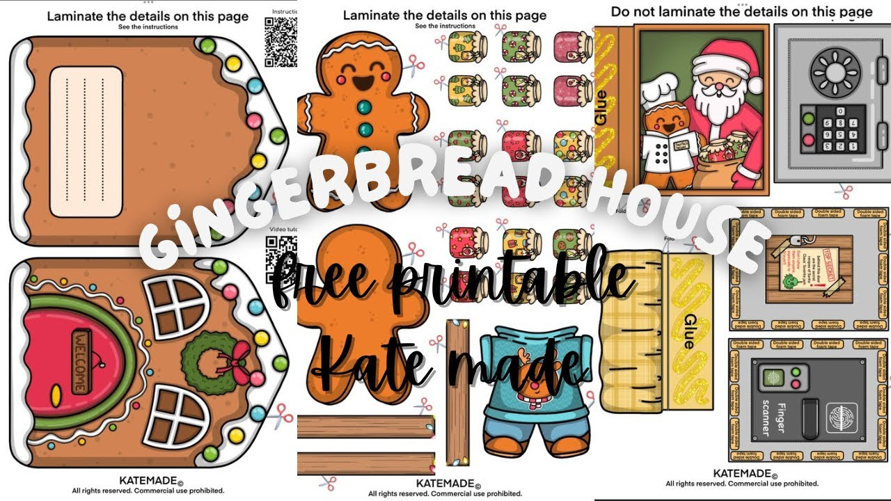 Gingerbread House | Free Printable | Clear Pdf | Kate Made intended for Katemade Free Printable Download