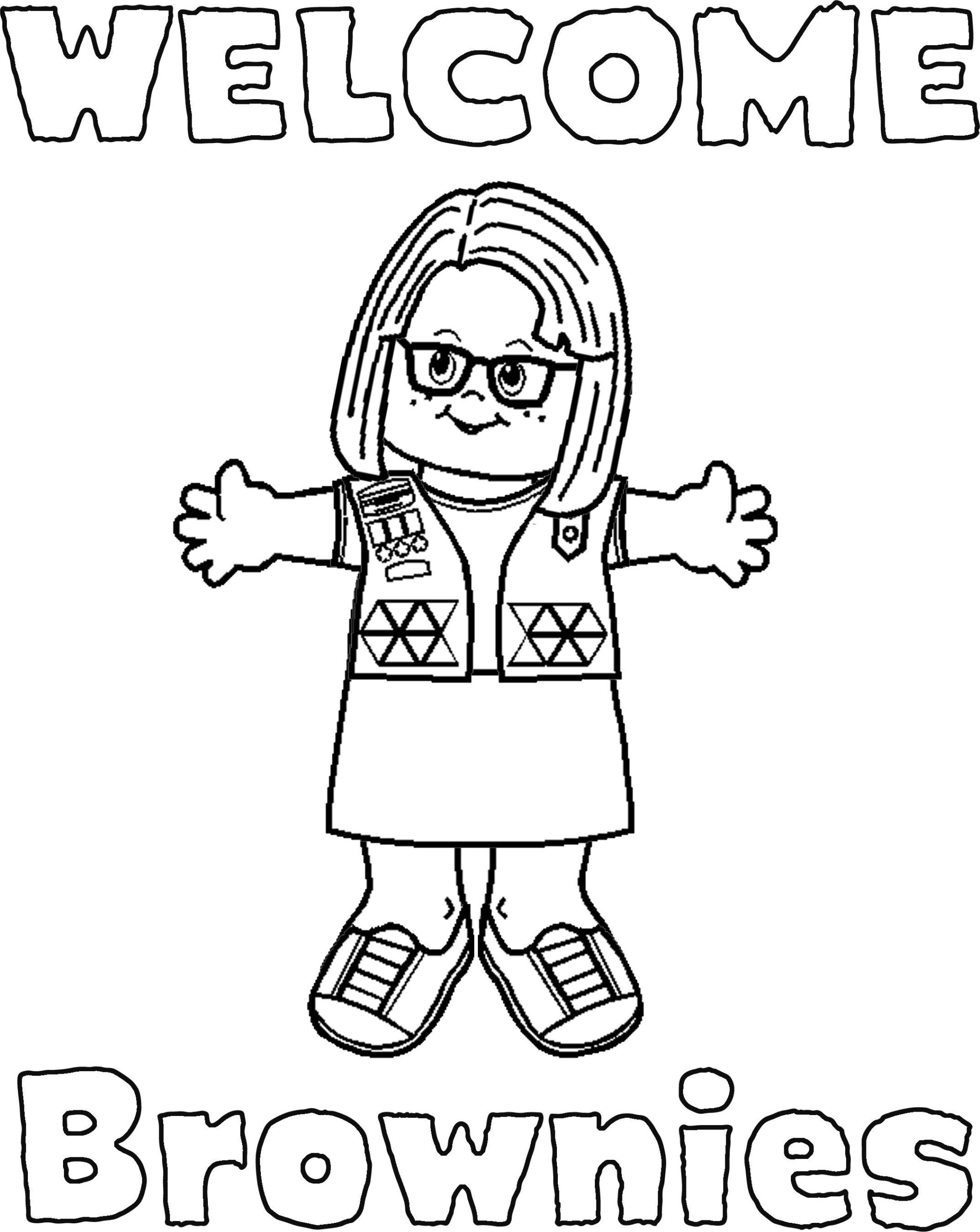 Girl Scout Coloring Pages regarding Free Printable Girl Scout Brownie Coloring Pages