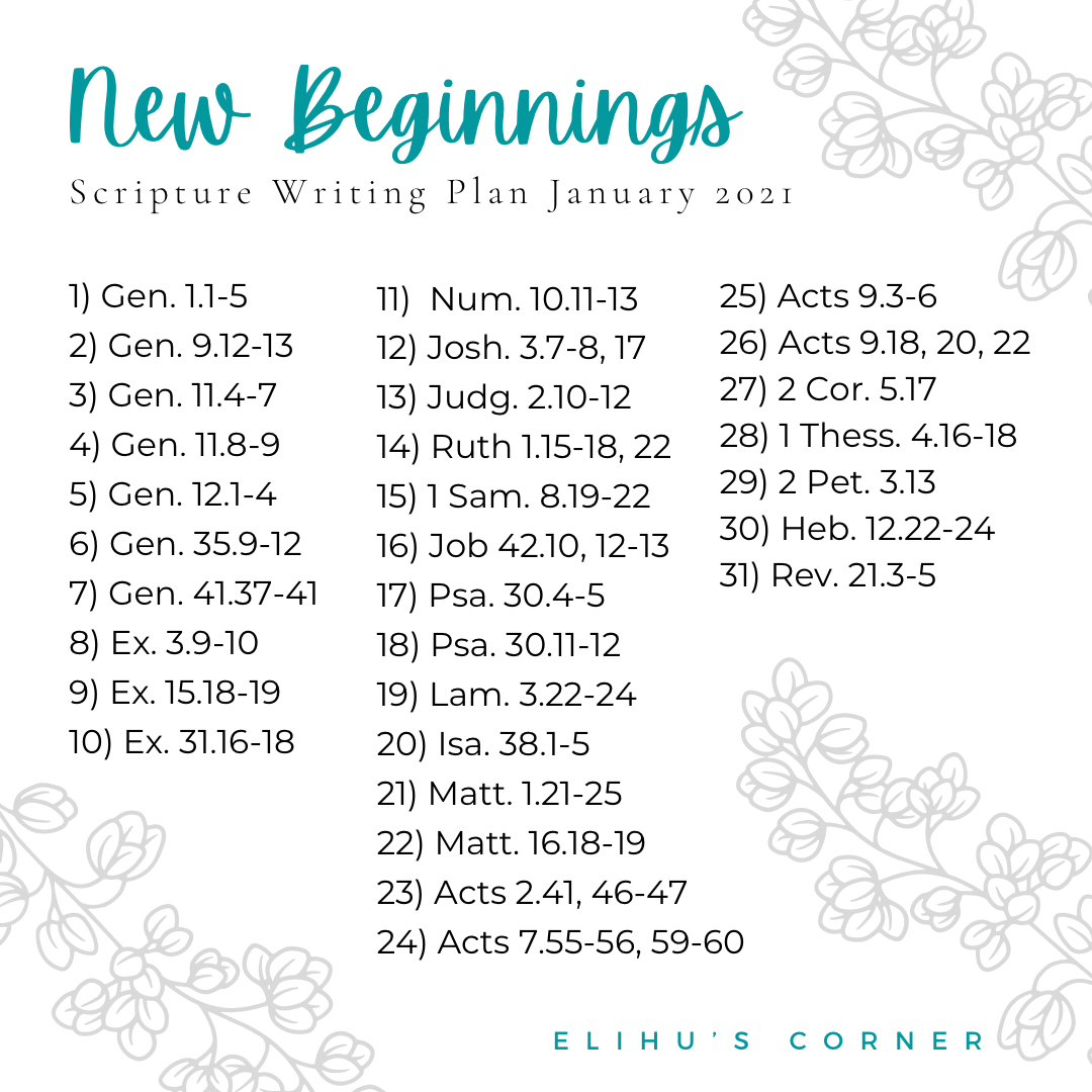 God Is My Refuge: January 2024 Scripture Writing Plan – Elihu&amp;#039;S Corner pertaining to Free Printable Scripture Writing Plans