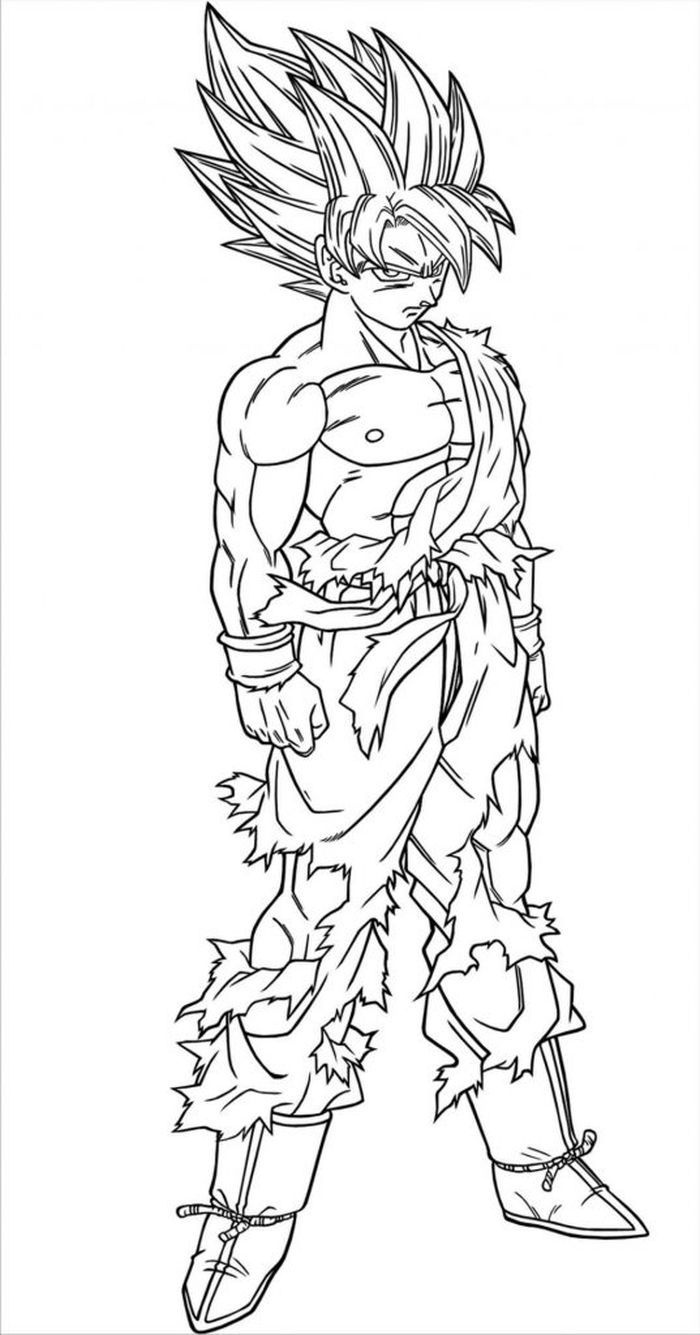 Goku Printable Coloring Pages regarding Free Printable Goku Coloring Pages