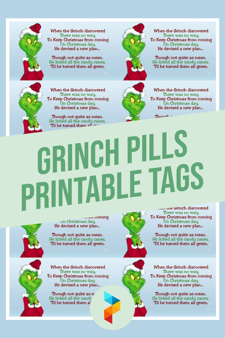 Grinch Pills Tags - 10 Free Pdf Printables | Printablee intended for Free Grinch Pills Printable Tags