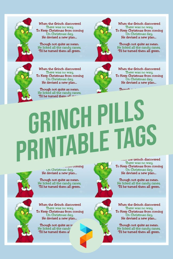 Grinch Pills Tags - 10 Free Pdf Printables | Printablee intended for Grinch Pills Free Printable