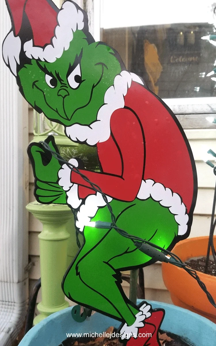 Grinch Yard Art - Michelle James Designs for Printable Grinch Plywood Cutout Pattern Free