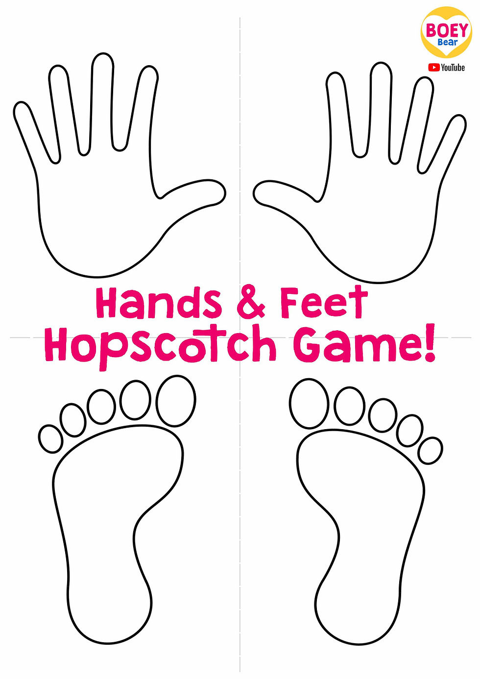 Hands &amp;amp; Feet Hopscotch Game! intended for Hand and Feet Hopscotch Printable Free