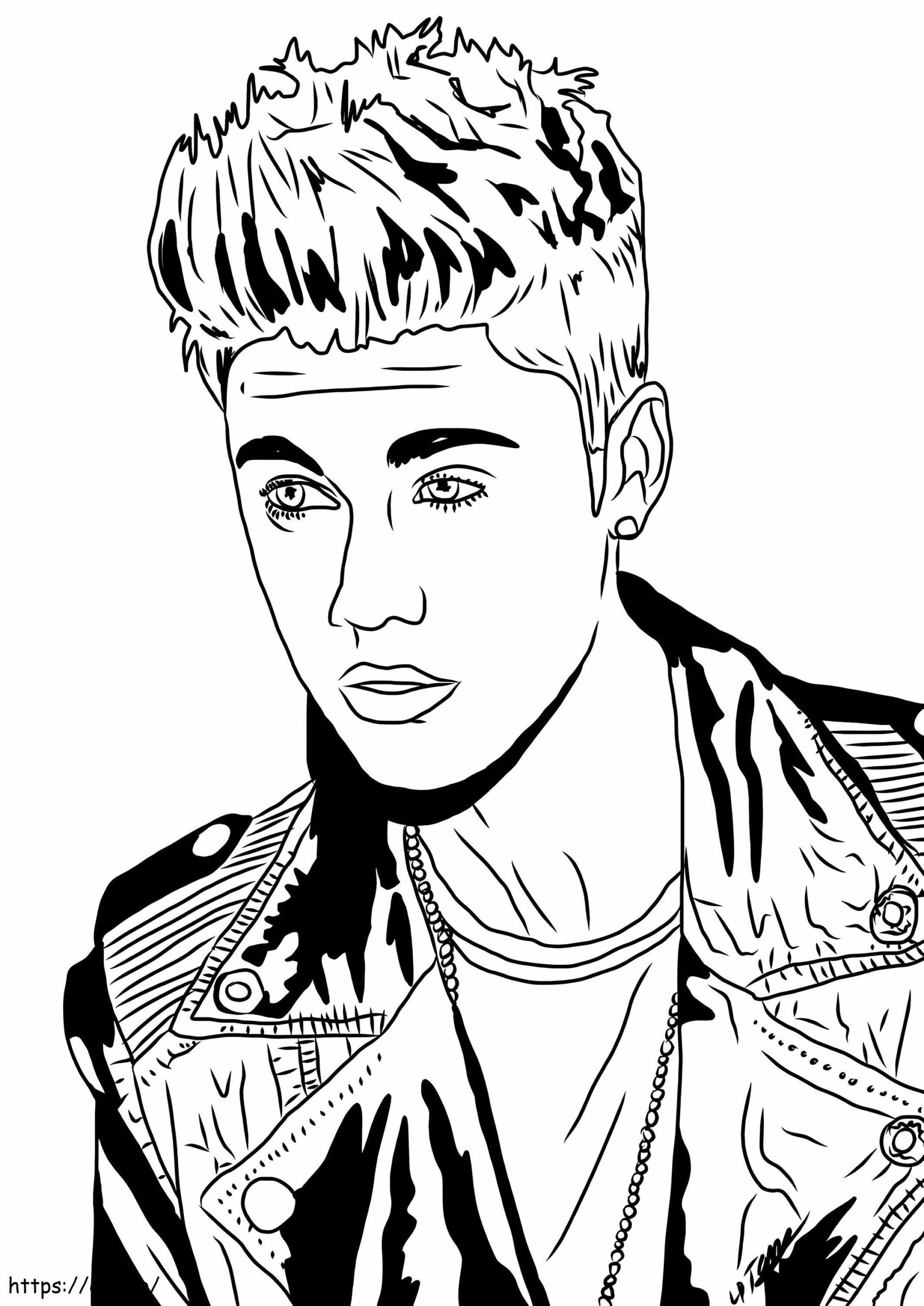 Handsome Justin Bieber Coloring Page pertaining to Justin Bieber Coloring Pages Printable Free