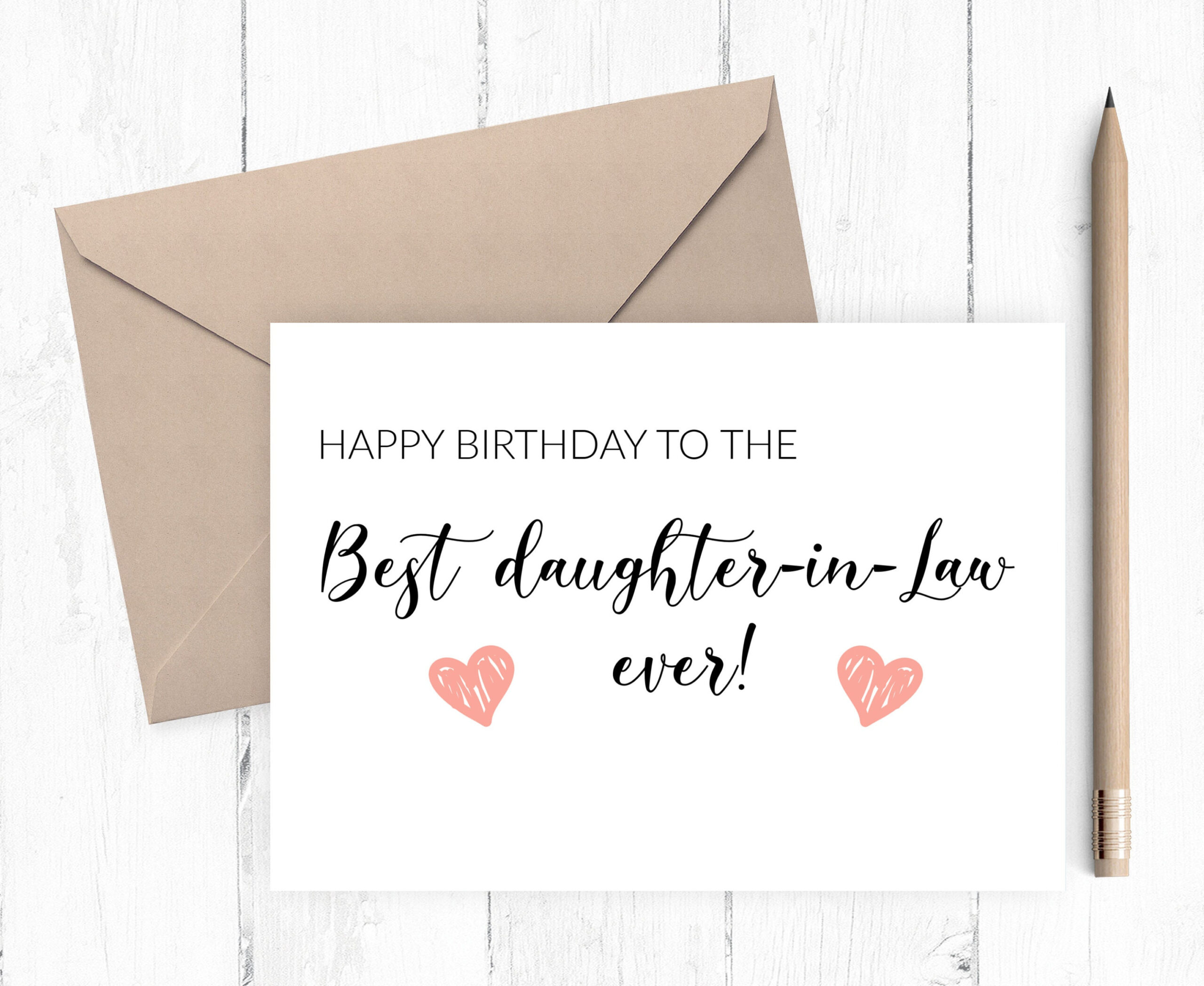 Happy Birthday To Daughter In Law Printable Card, Instant Download regarding Free Printable Birthday Cards For Daughter in Law