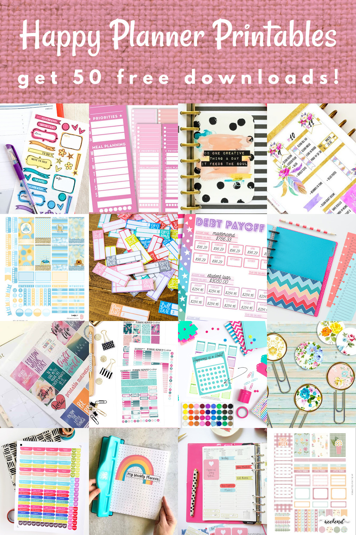 Happy Planner Free Printables For All Year - Diy Candy intended for Free Happy Planner Printables