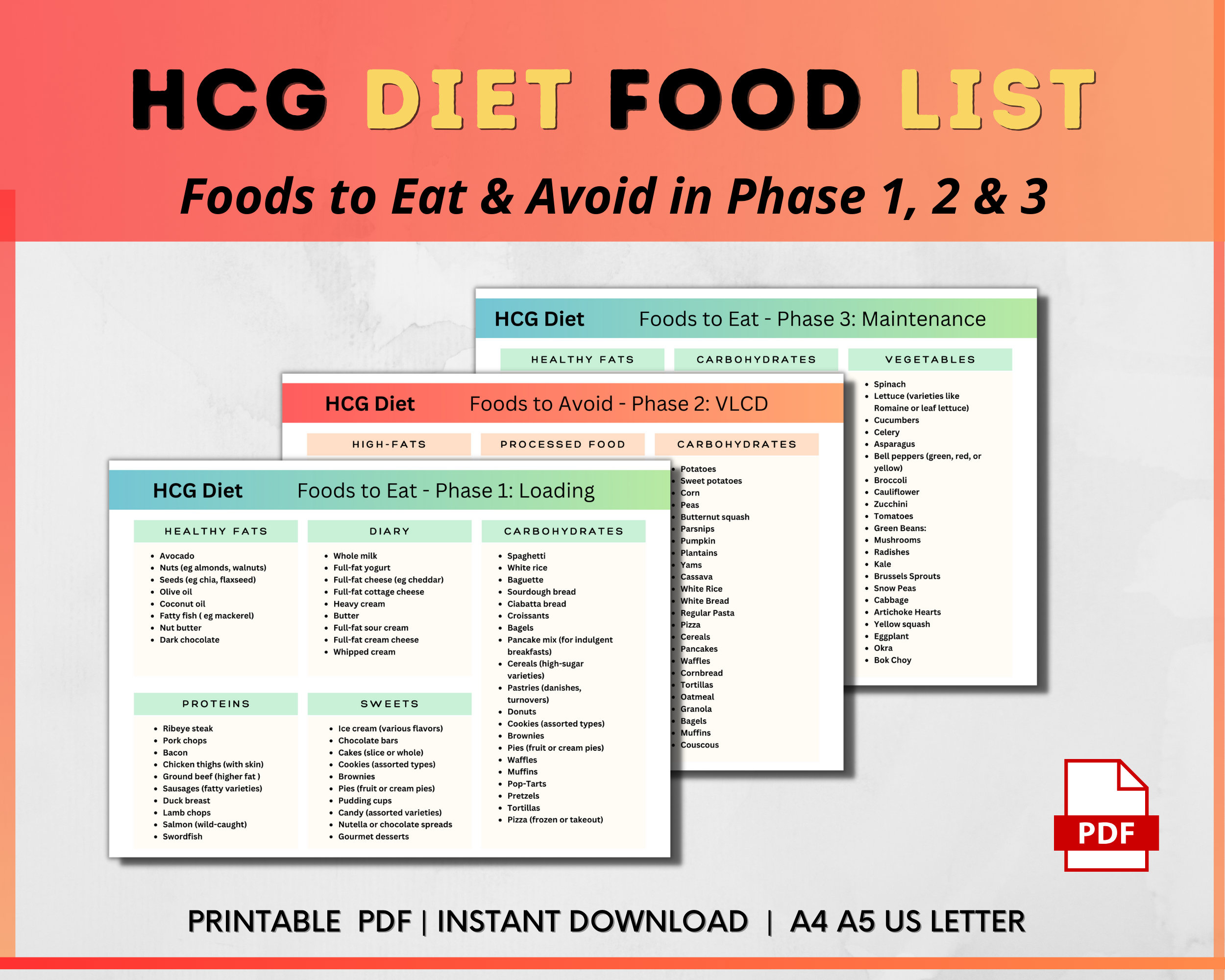 Hcg Diet Food List Pdf, Hcg Weight Loss, Printable Hcg Diet for Hcg Diet Plan Menu Printable For Free