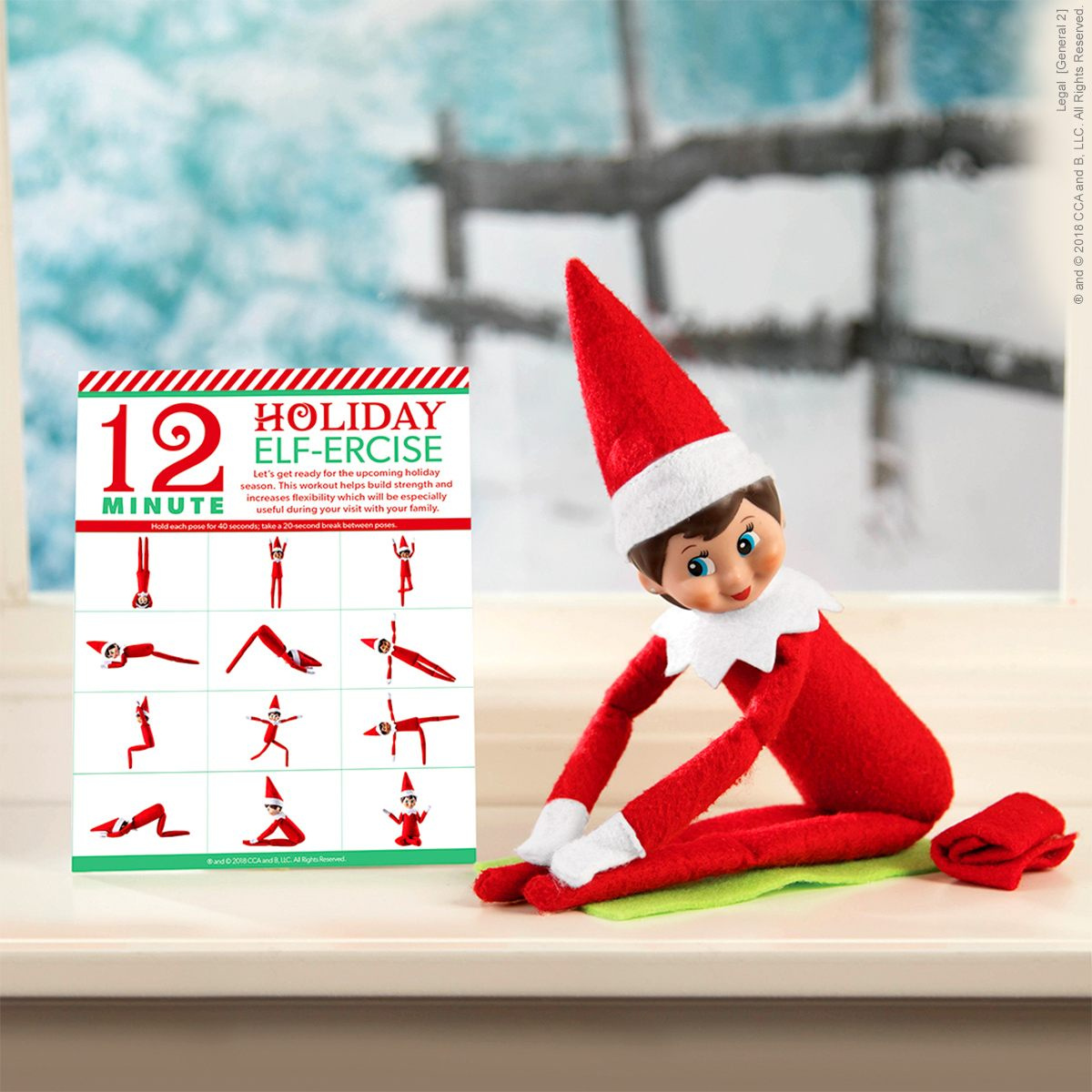 Holiday Elf-Ercise | The Elf On The Shelf throughout Elf On The Shelf Yoga Printable Free