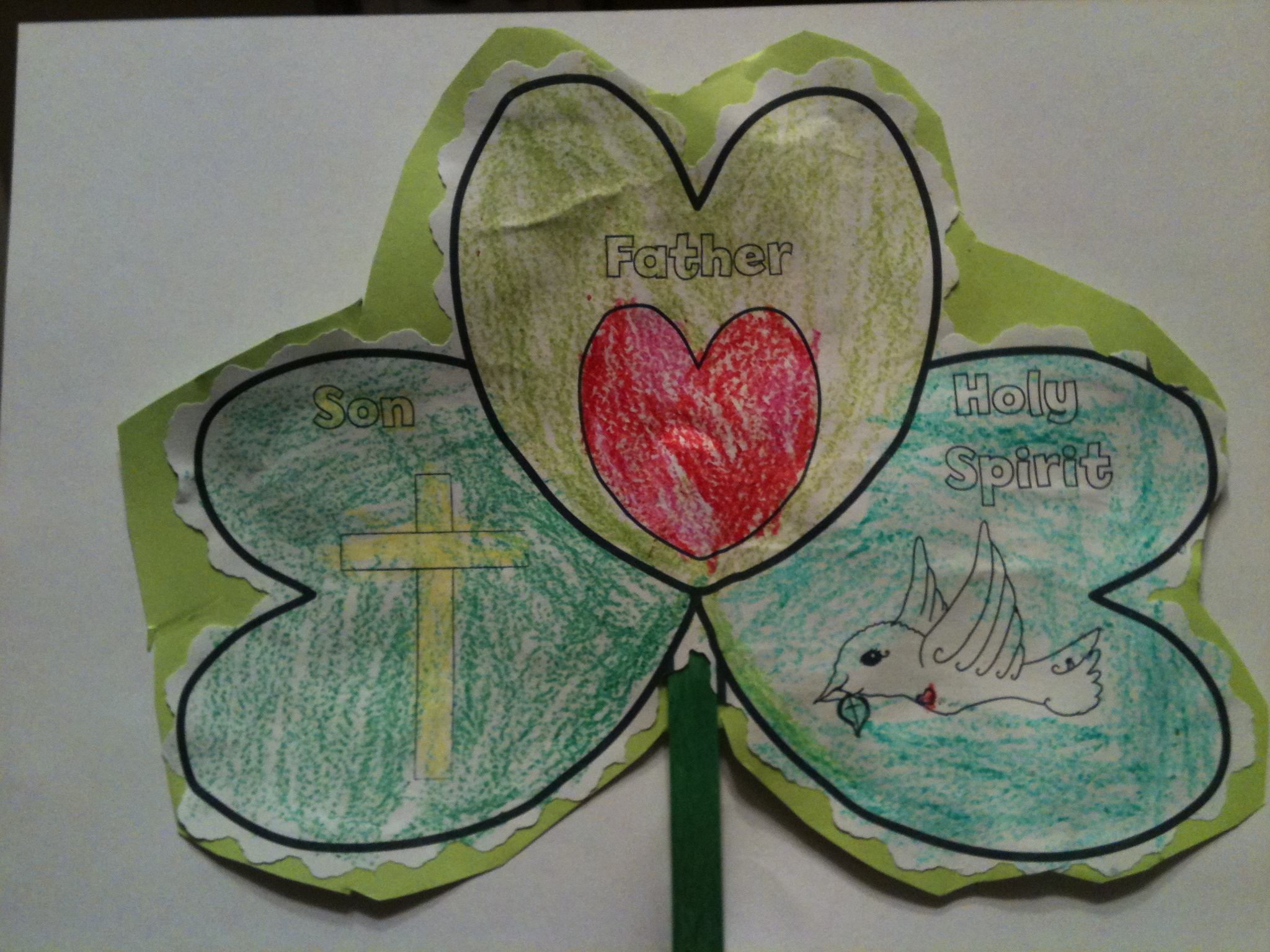 Holy Trinity Shamrock Craft | Carol Brooke&amp;#039;S Smart Printables in Free Printable Shamrock Trinity