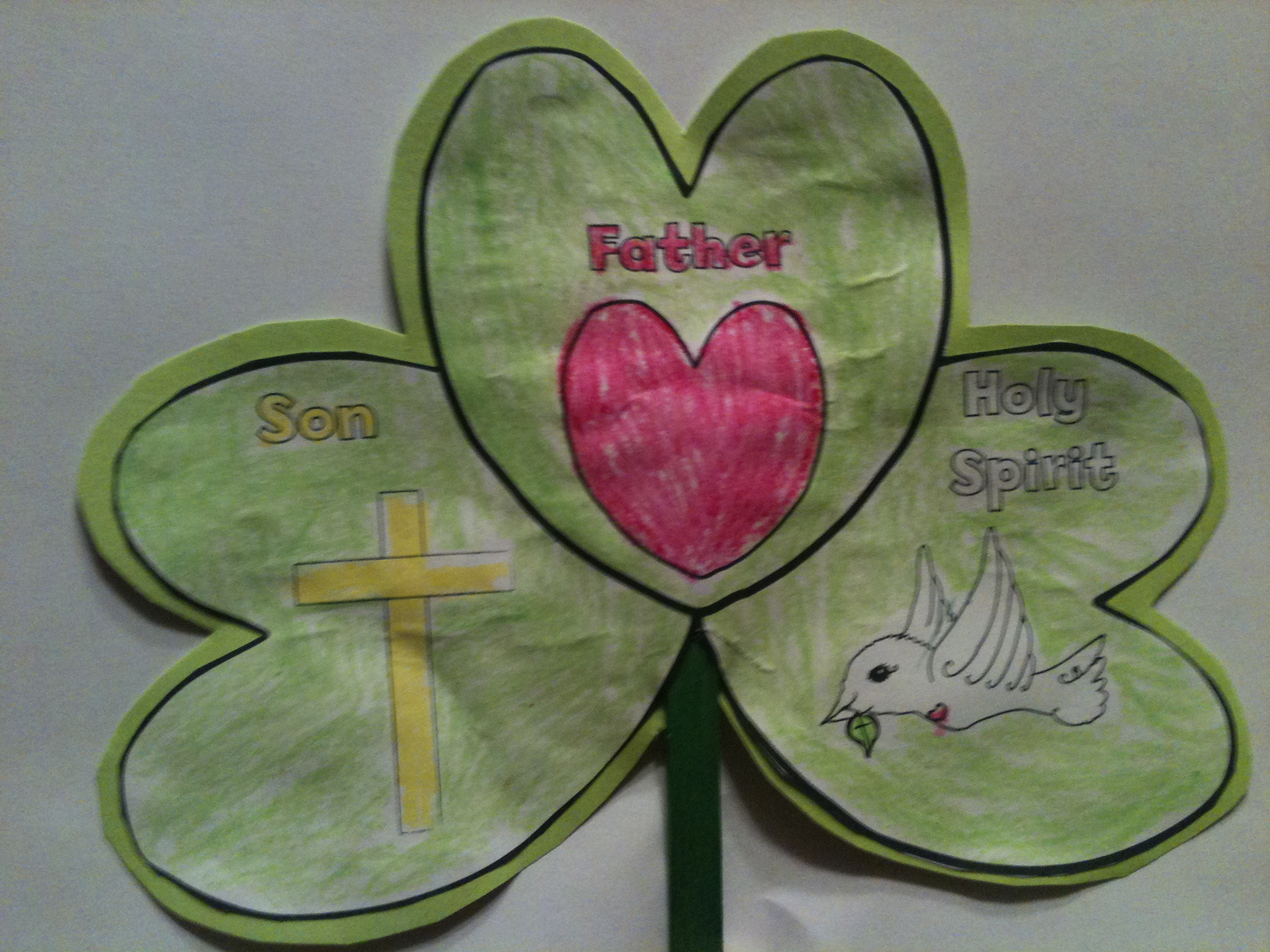 Holy Trinity Shamrock Craft | Carol Brooke&amp;#039;S Smart Printables in Holy Trinity Shamrock Free Printable