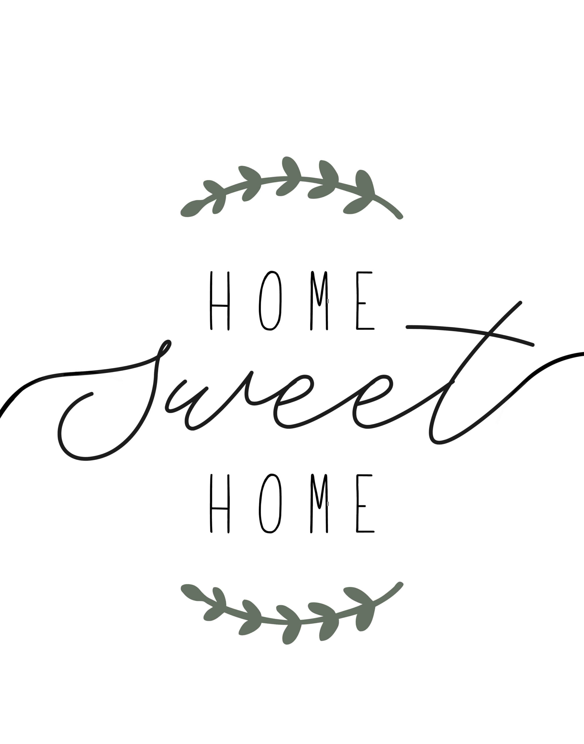 Home Sweet Home&amp;quot; Printable Farmhouse Art - Lolly Jane intended for Home Sweet Home Free Printable