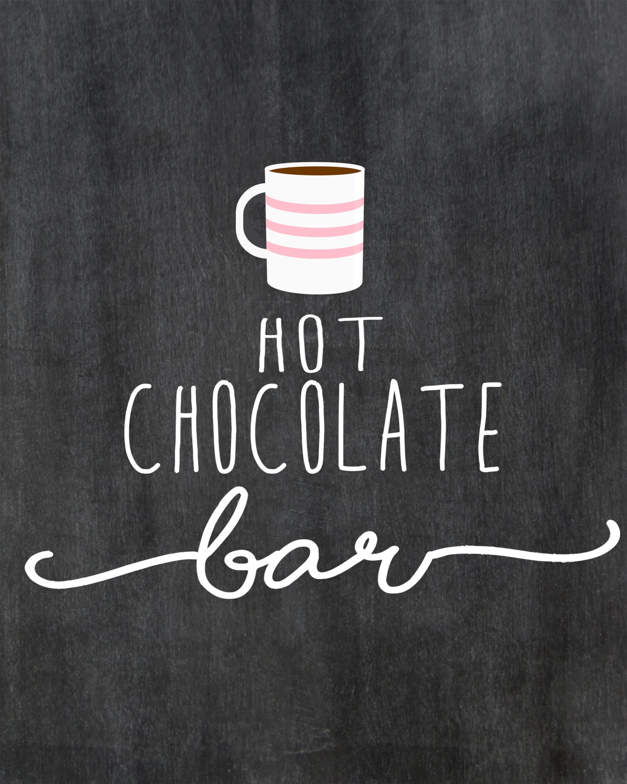 Hot Chocolate Bar With Instant Download Printables - Crisp Collective in Free Hot Chocolate Bar Printables