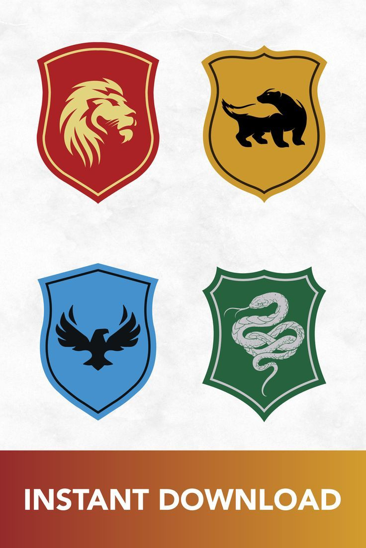 House Crests Svg | Harry Potter Printables inside Hogwarts House Crests Printable Free