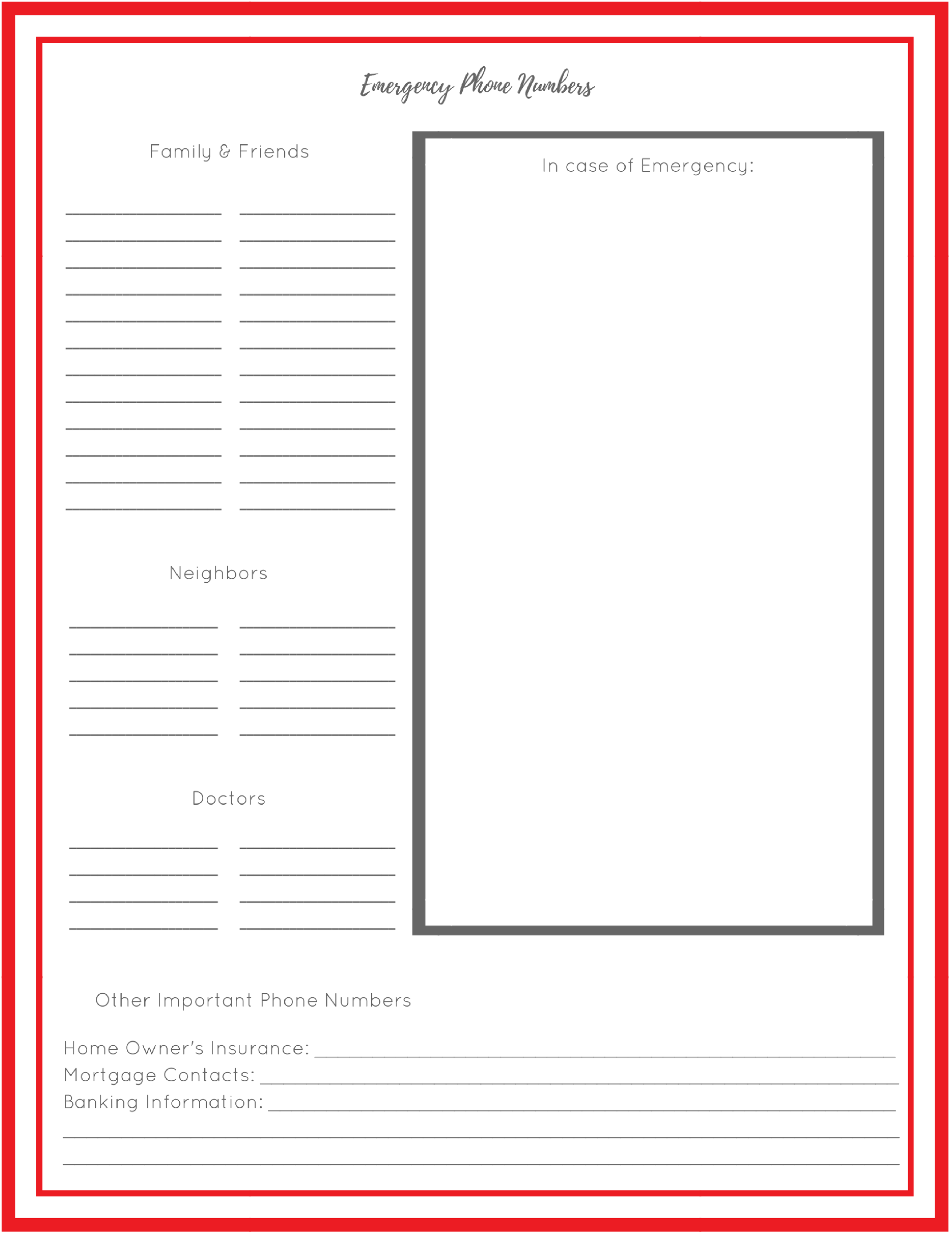 How To Build An Emergency Grab &amp;amp; Go Binder + Free Printable regarding Free Printable Emergency Binder Printables