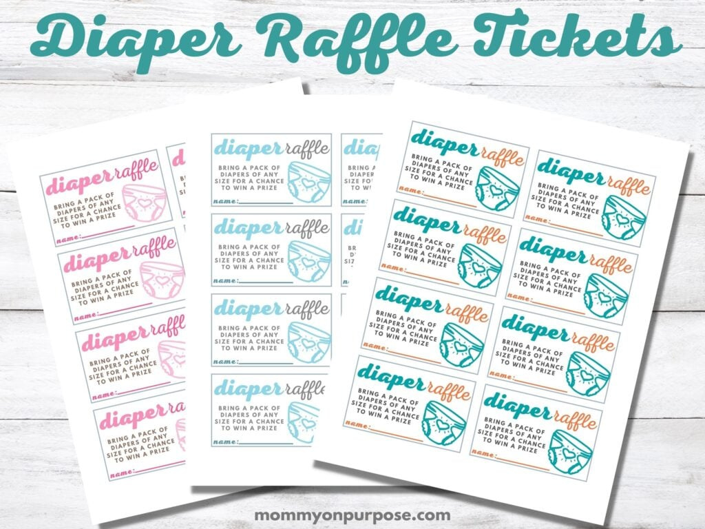 How To Do A Diaper Raffle (With Free Printable Diaper Raffle Tickets) within Diaper Raffle Template Free Printable