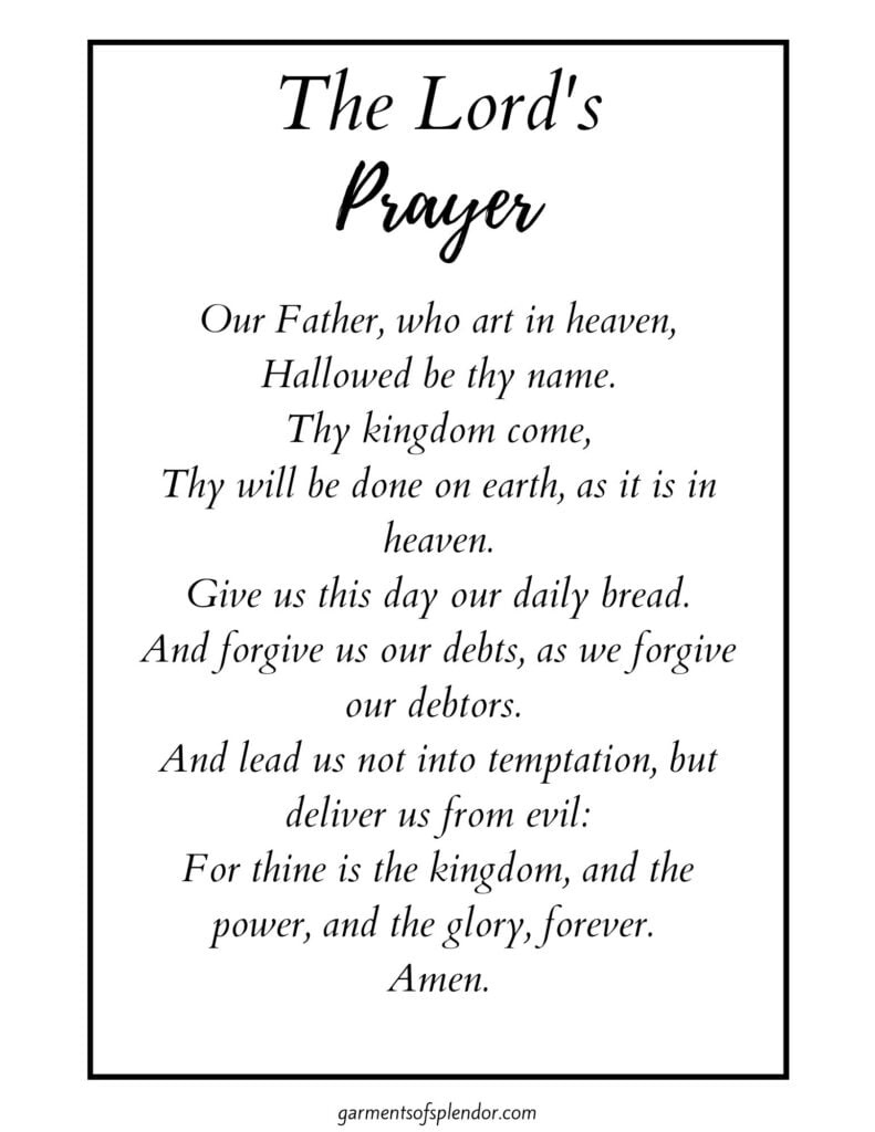 How To Pray The Lord&amp;#039;S Prayer With Power (Free Printables Inside!) - with regard to Free Printable the Lord&amp;amp;#039;s Prayer