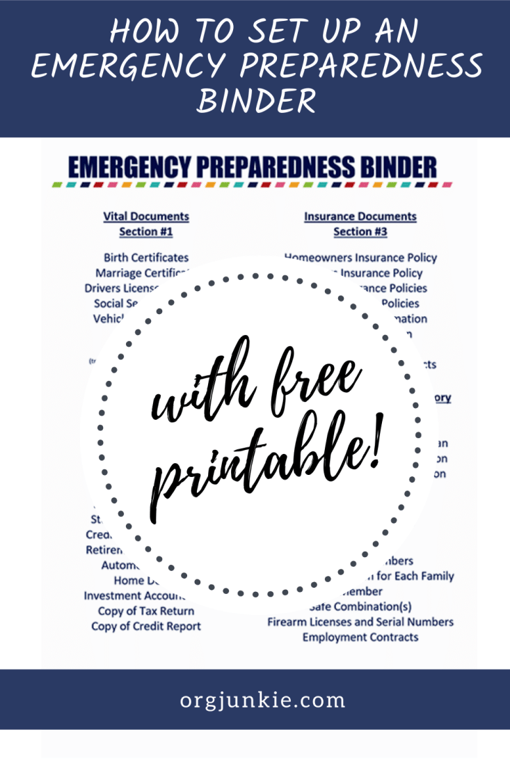 How To Set Up An Emergency Preparedness Binder + Free Printable with regard to Free Printable Emergency Binder Printables