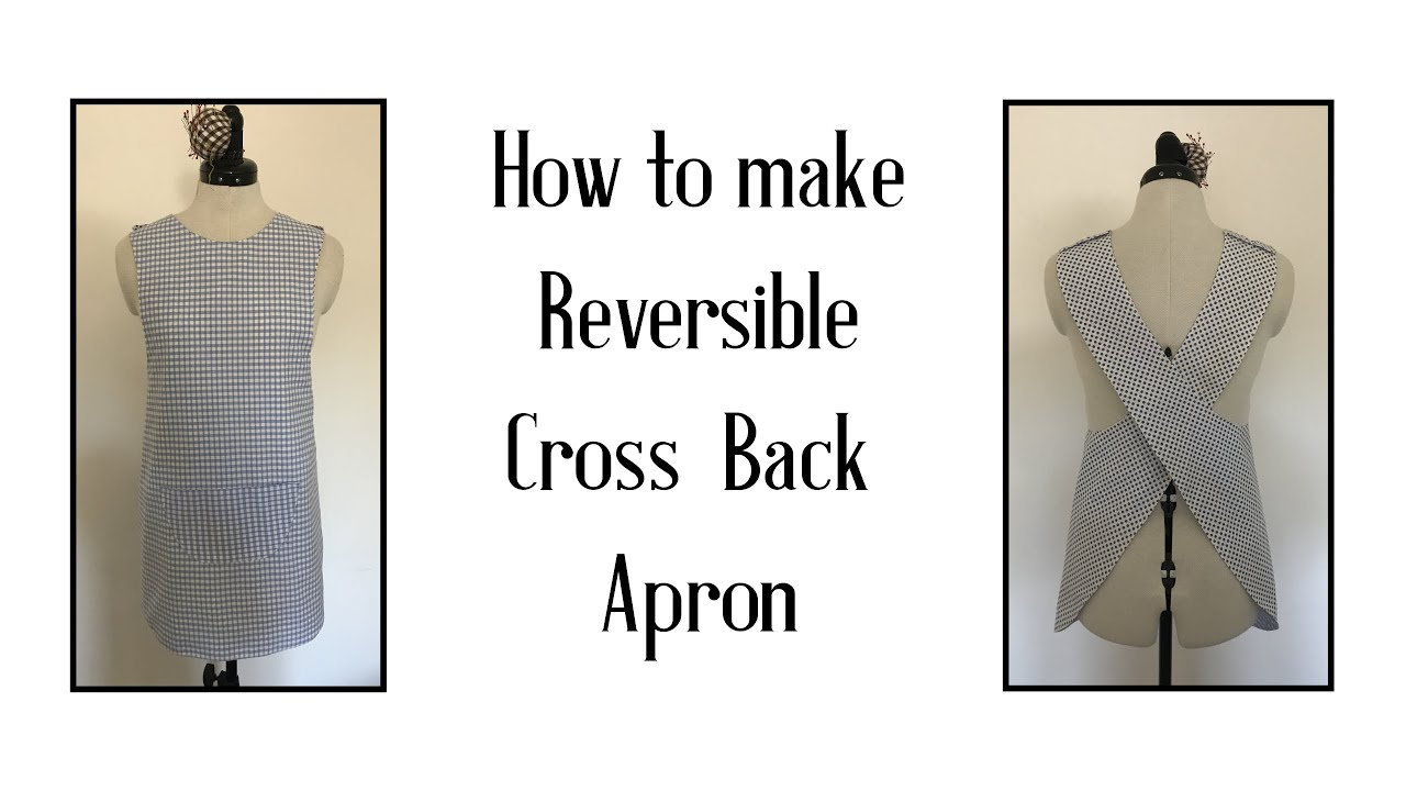 How To Sew Reversible Cross Back Apron Japanese Style/Free Pdf Pattern in Free Printable Japanese Apron Pattern