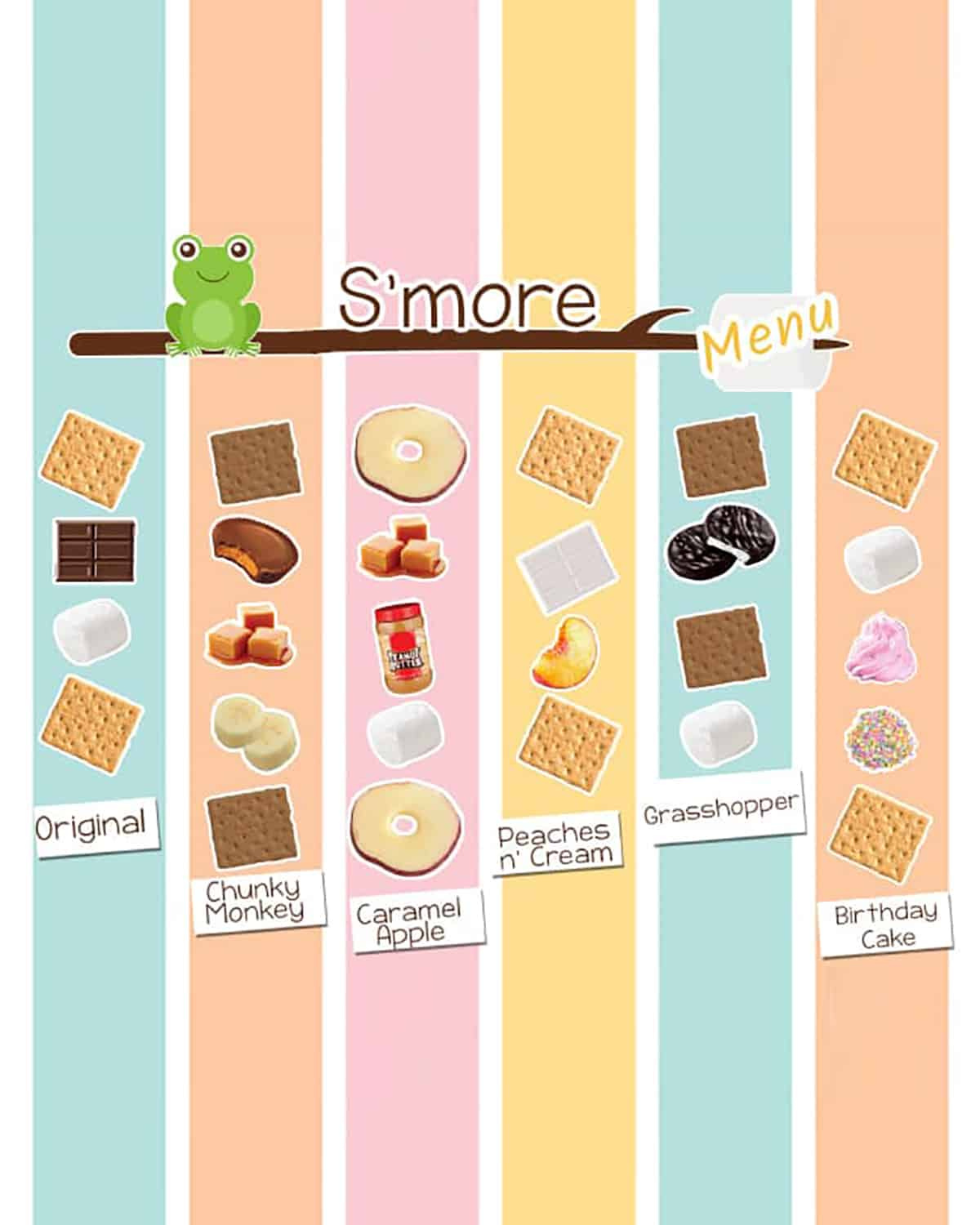 Interactive S&amp;#039;More Menu Free Printable - Popsicle Blog in Free Printable Mores Menu