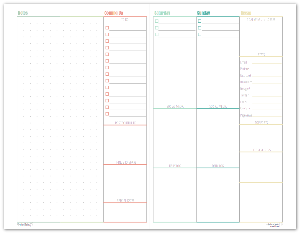 Introducing My New Blog Planner Printables!!! - Scattered Squirrel intended for Blog Planner Printable Free