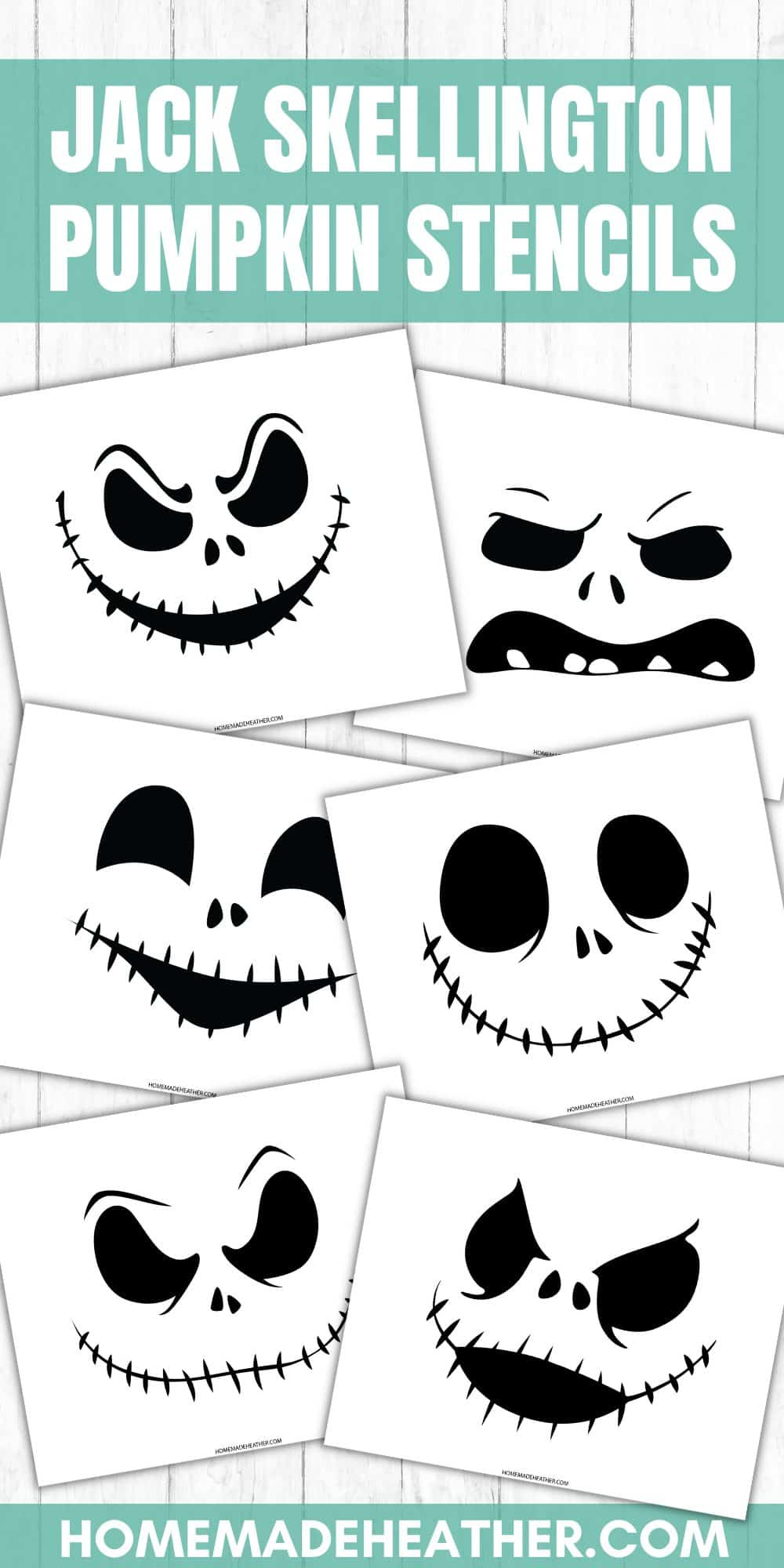 Jack Skellington Pumpkin Carving Stencils » Homemade Heather regarding Jack Skellington Stencil Free Printable