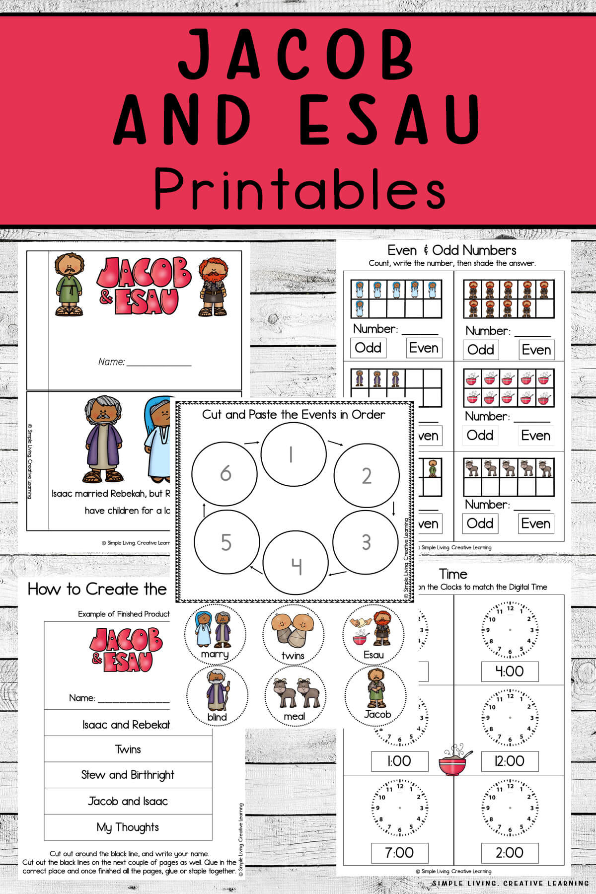 Jacob And Esau Printables - Simple Living. Creative Learning for Jacob and Esau Free Printables