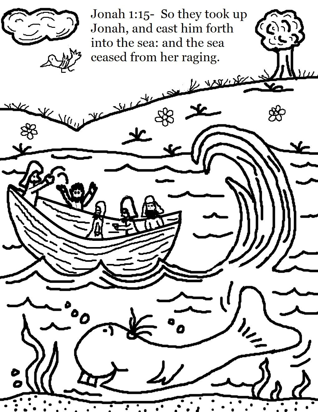 Jonah And The Whale Coloring Pages pertaining to Free Printable Coloring Pages Of Jonah And The Whale