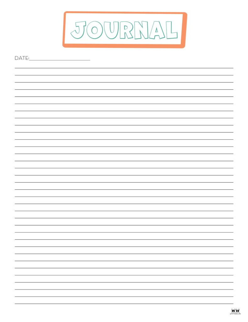 Journal Templates &amp;amp; Pages - 25 Free Printables | Printabulls in Free Printable Journaling Pages