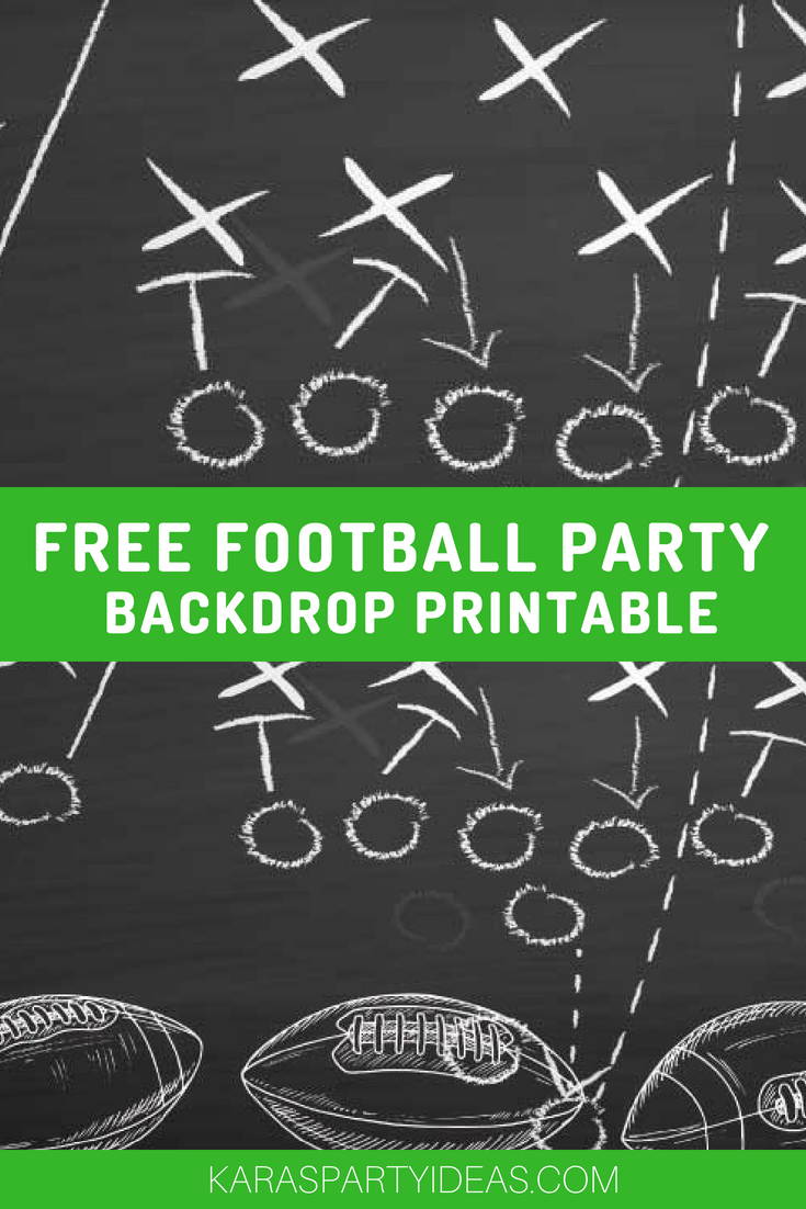 Kara&amp;#039;S Party Ideas Free Football Party Backdrop Printable | Kara&amp;#039;S inside Free Printable Football Party Printables