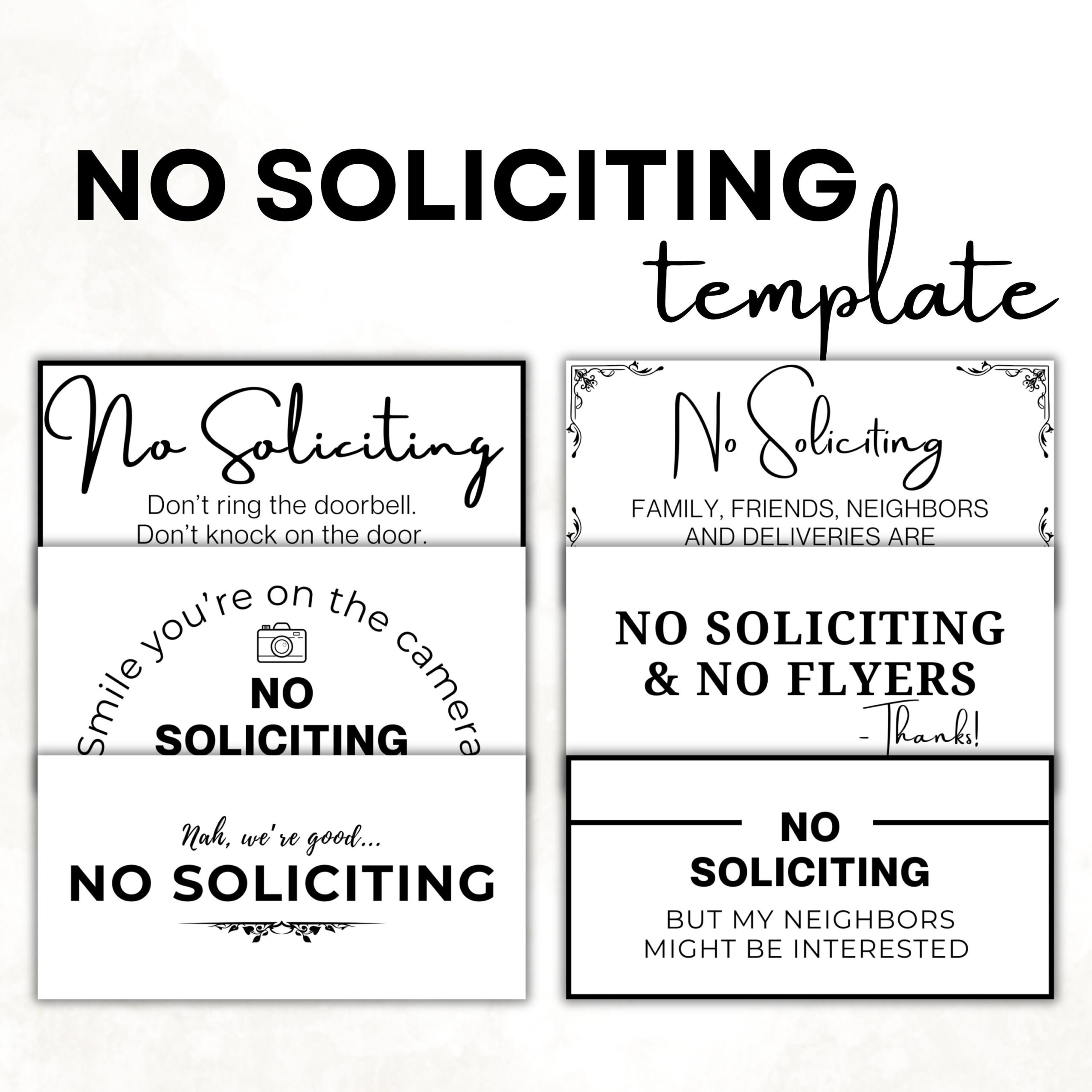 Keep Off No Soliciting Sign Template, No Trespassing Editable pertaining to Free Printable Funny No Soliciting Sign Printable