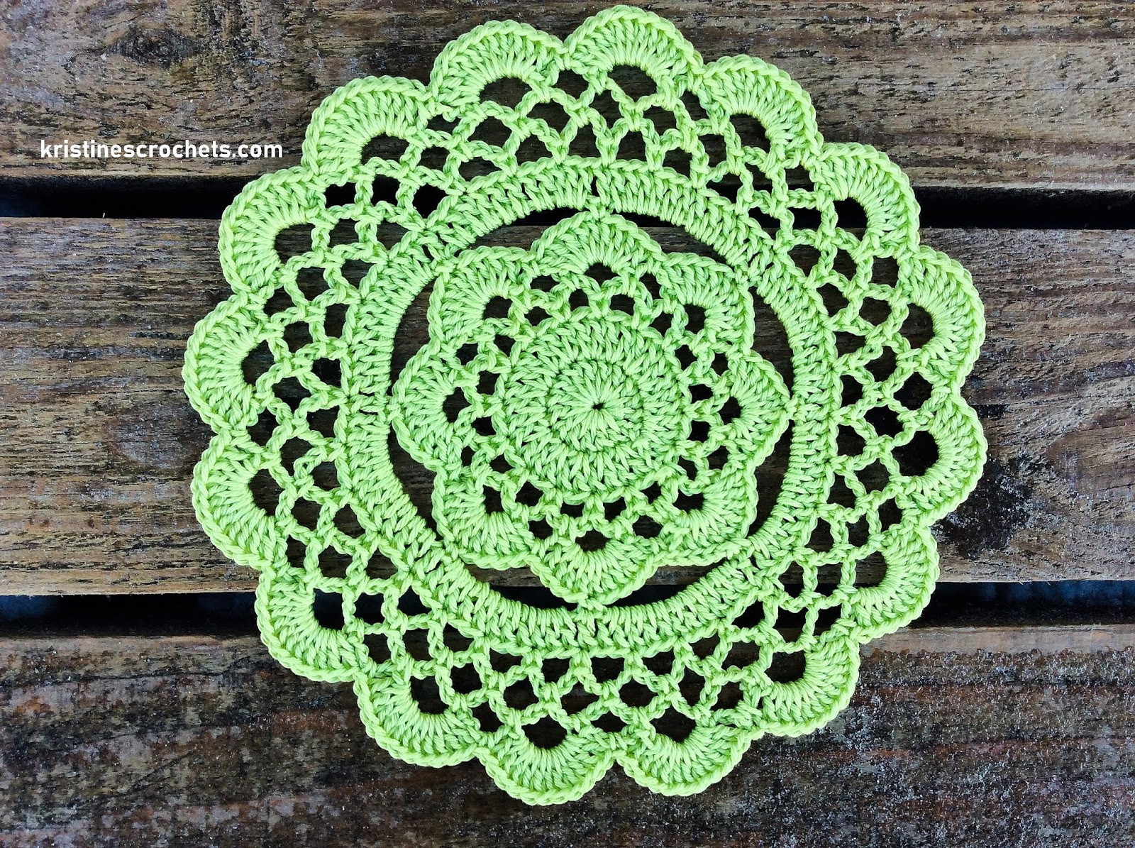 Kristinescrochets : Easy Rustic Flower Doily Free Crochet Pattern for Free Printable Crochet Doily Patterns