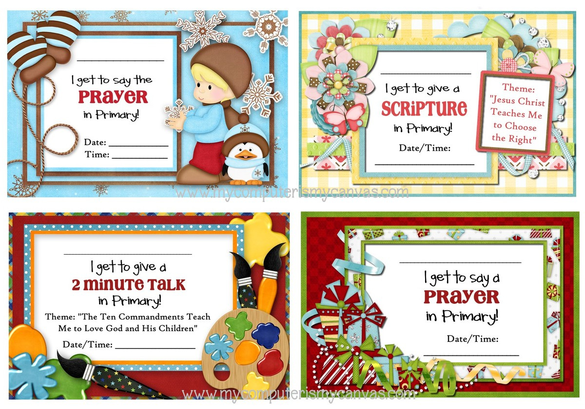 Lds Freebie} 4 Primary - My Computer Is My Canvas regarding Free Lds Primary Printables