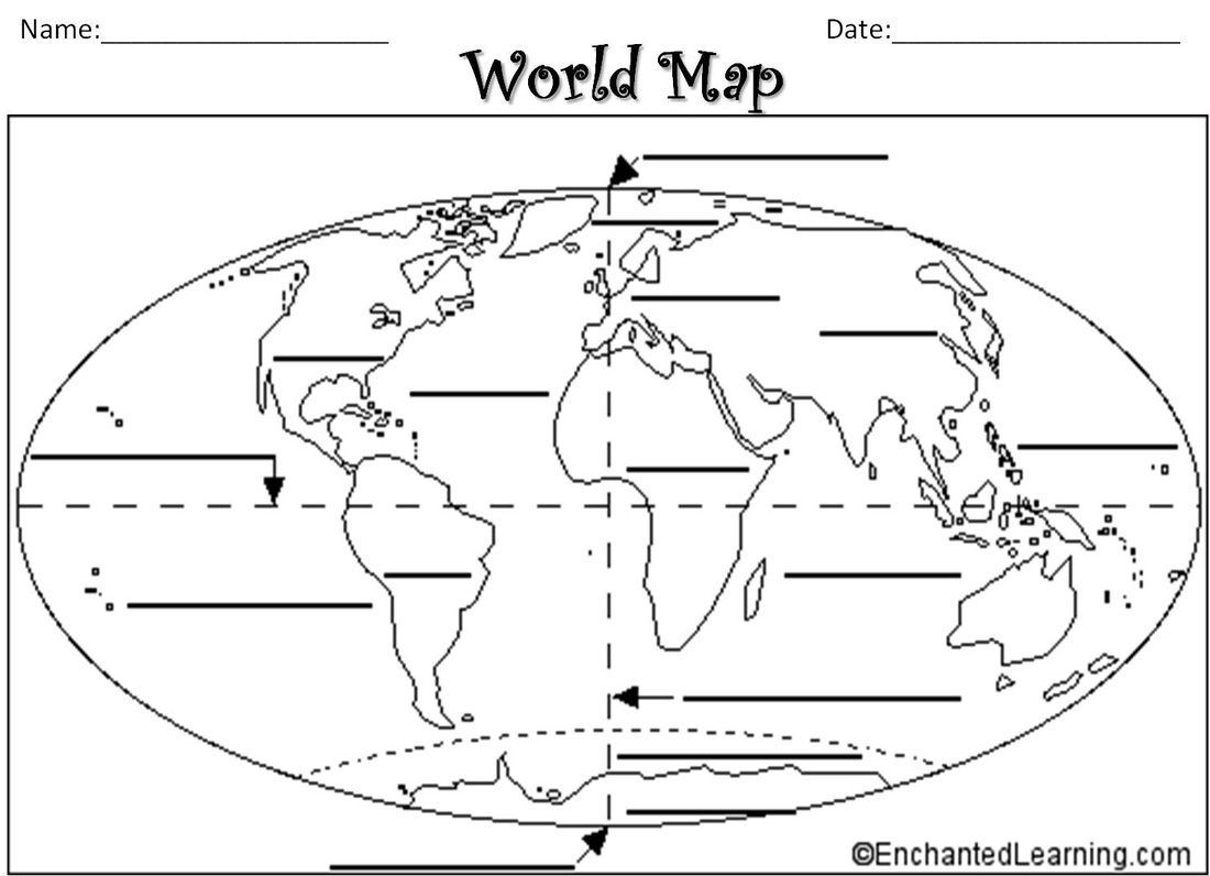 Lesson 3 - Geography &amp;amp; Us! with Free Printable Continents And Oceans Worksheet