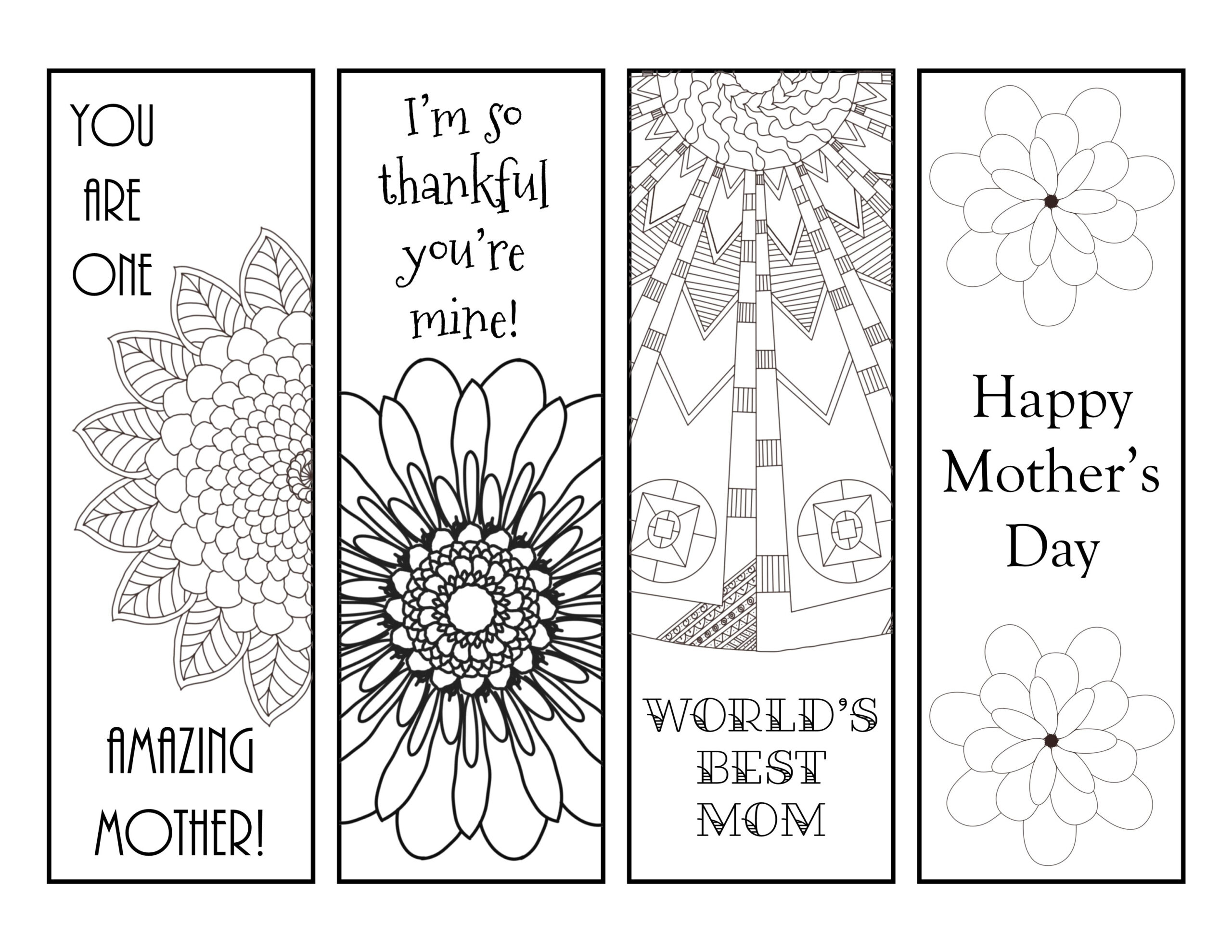 Life Worth The Living Blog inside Free Printable Mother&amp;#039;S Day Bookmarks To Color