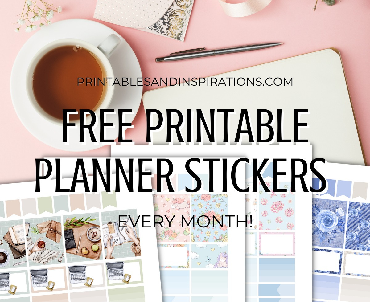 List Of Pretty Planner Stickers – Free Printable – Print And Cut with regard to Free Happy Planner Sticker Printables