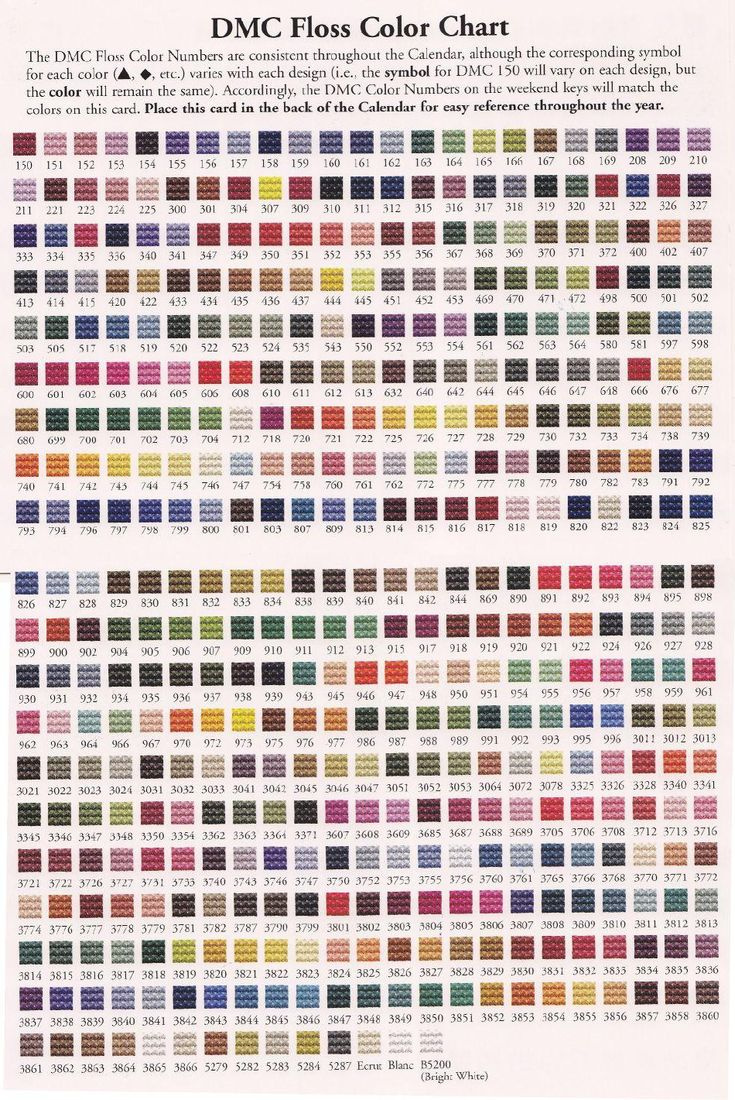 Looking For A Dmc Floss Color Chart? Download It For Free! intended for Free Printable Dmc Color Chart