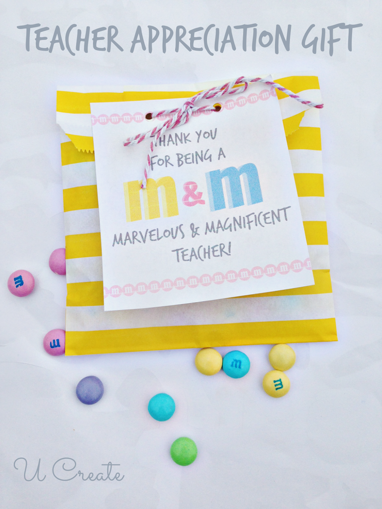 M &amp;amp; M Teacher Appreciation Printable - U Create with M&amp;amp;amp;M Teacher Appreciation Tag Free Printable