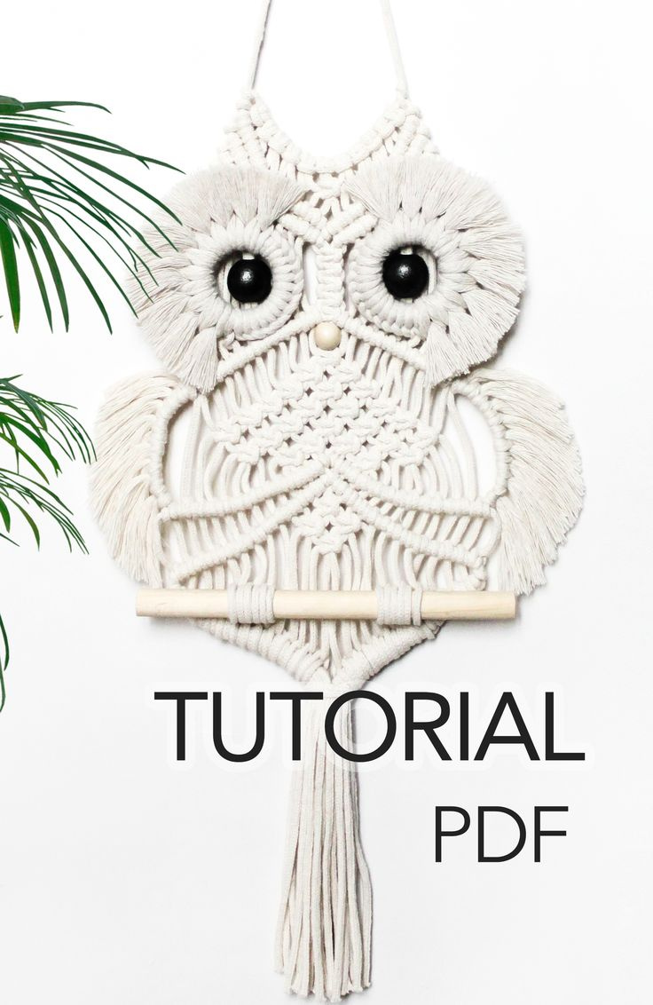 Macrame Owl Pattern / Macrame Tutorial Pdf For Beginners / Wall regarding Printable Macrame OWL Pattern Free