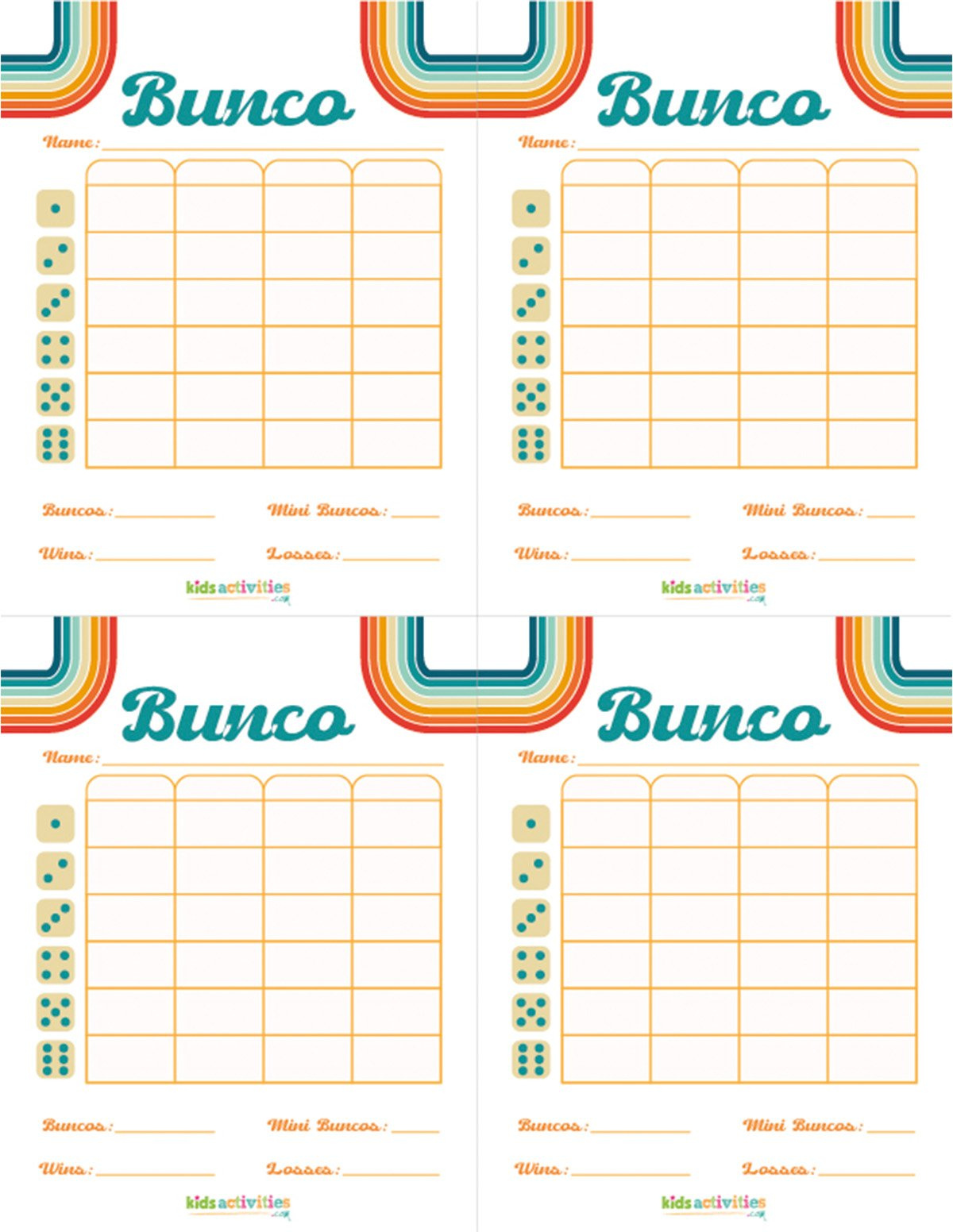 Make A Bunco Party Box With Free Printable Bunco Score Sheets in Bunco Cards Free Printable