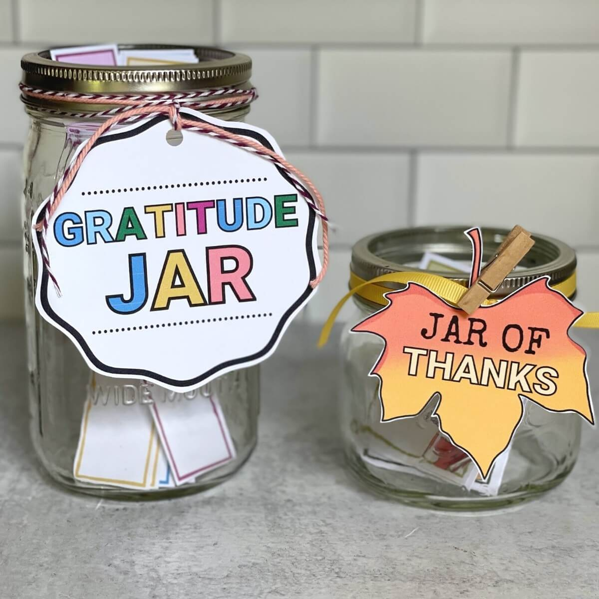 Make A Gratitude Jar With These Printables (Easy Thankful Jar!) in Free Printable Blessing Jar Printable